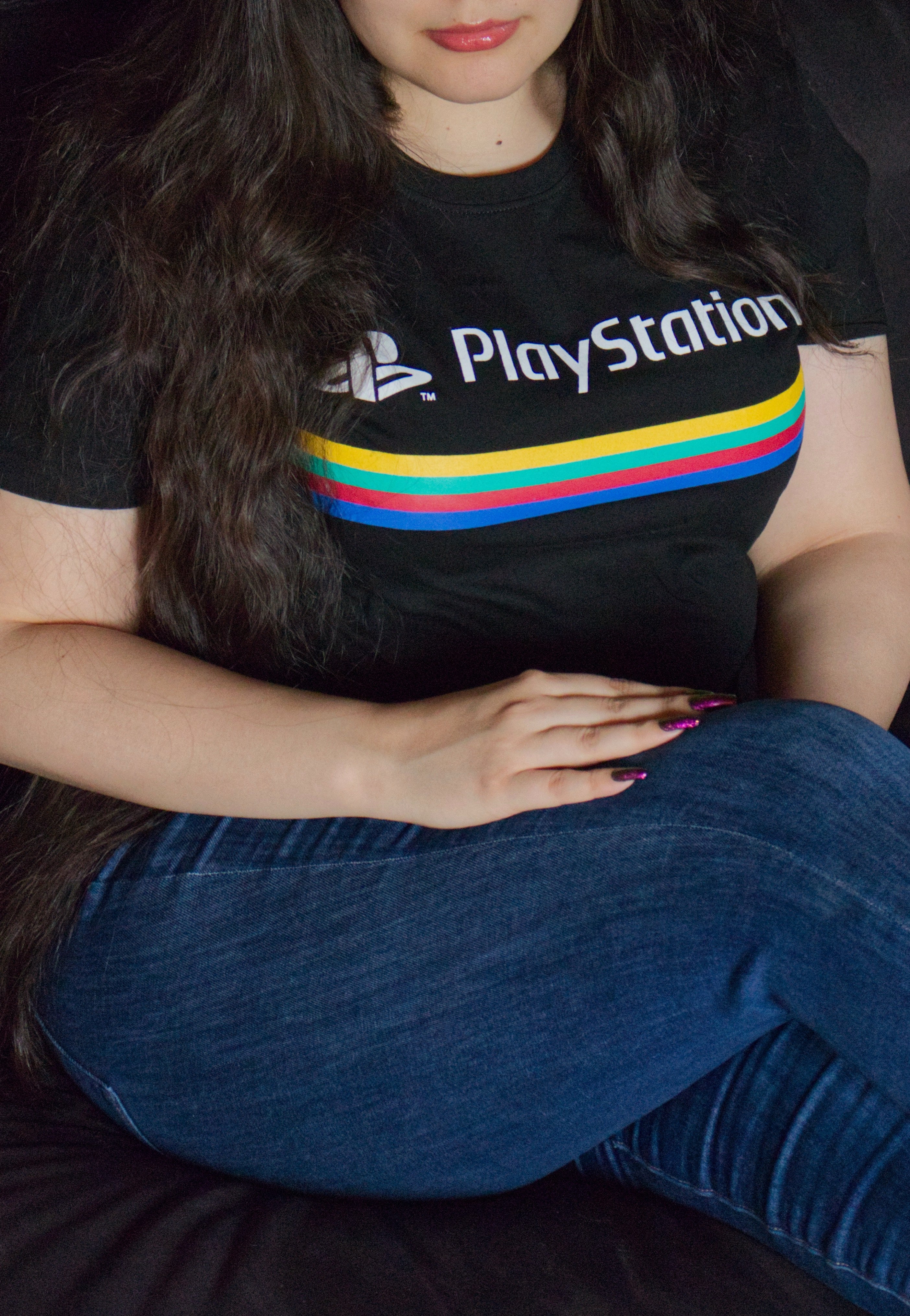 Playstation - Color Stripe Logo - T-Shirt | Women-Image