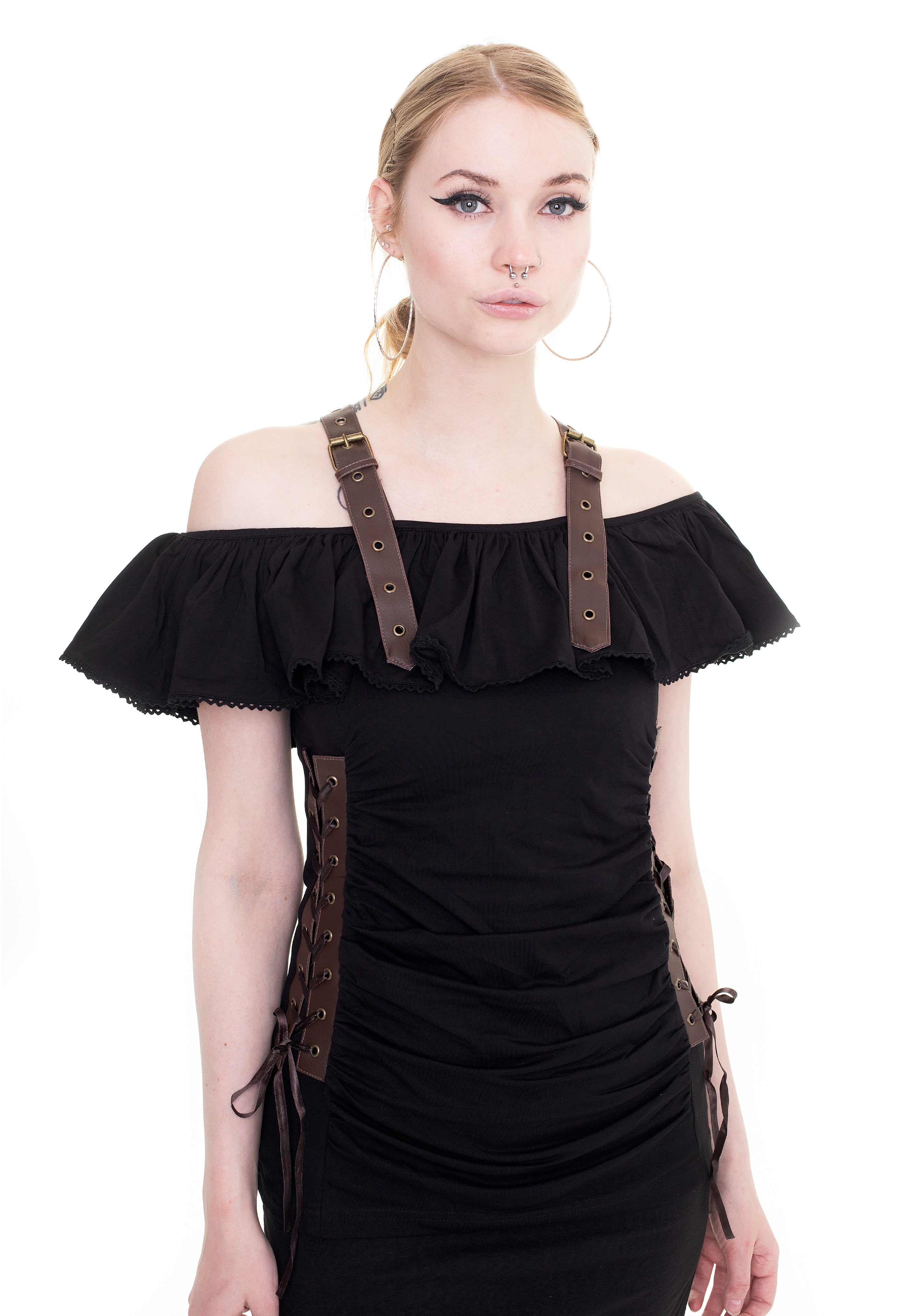 Poizen Industries - Zella Black/Brown - Top | Women-Image