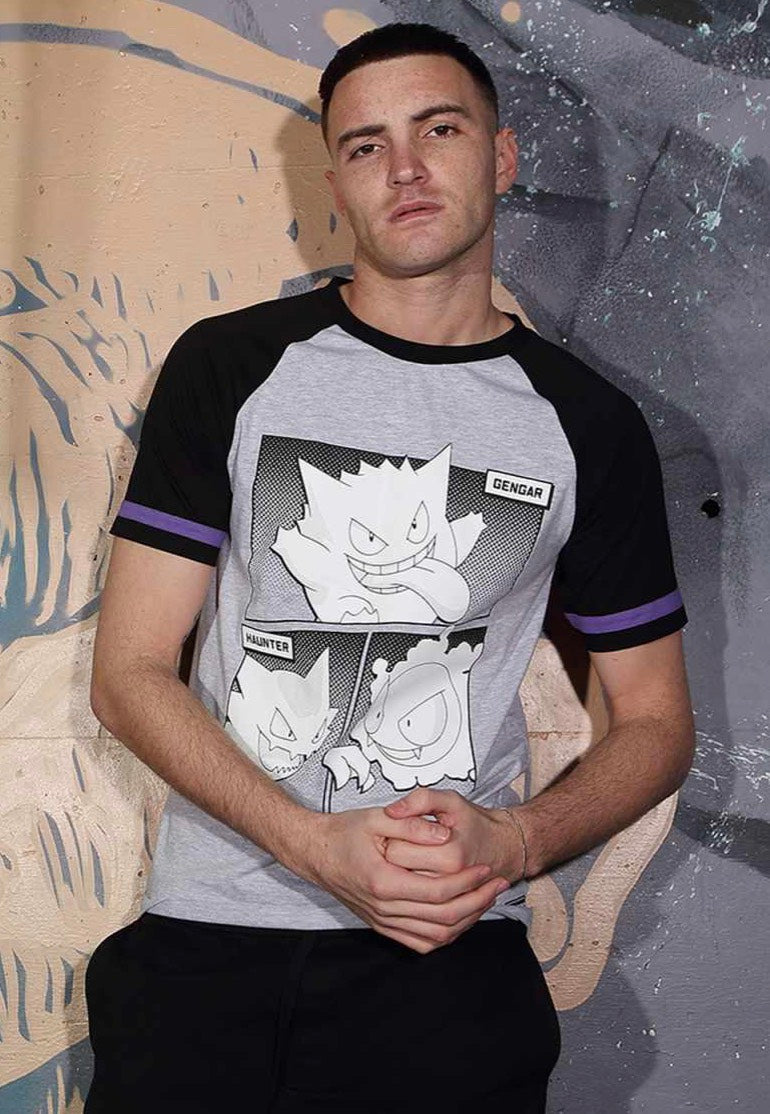 Pokémon - Shadow Pokemon Raglan Heather Grey - T-Shirt | Men-Image