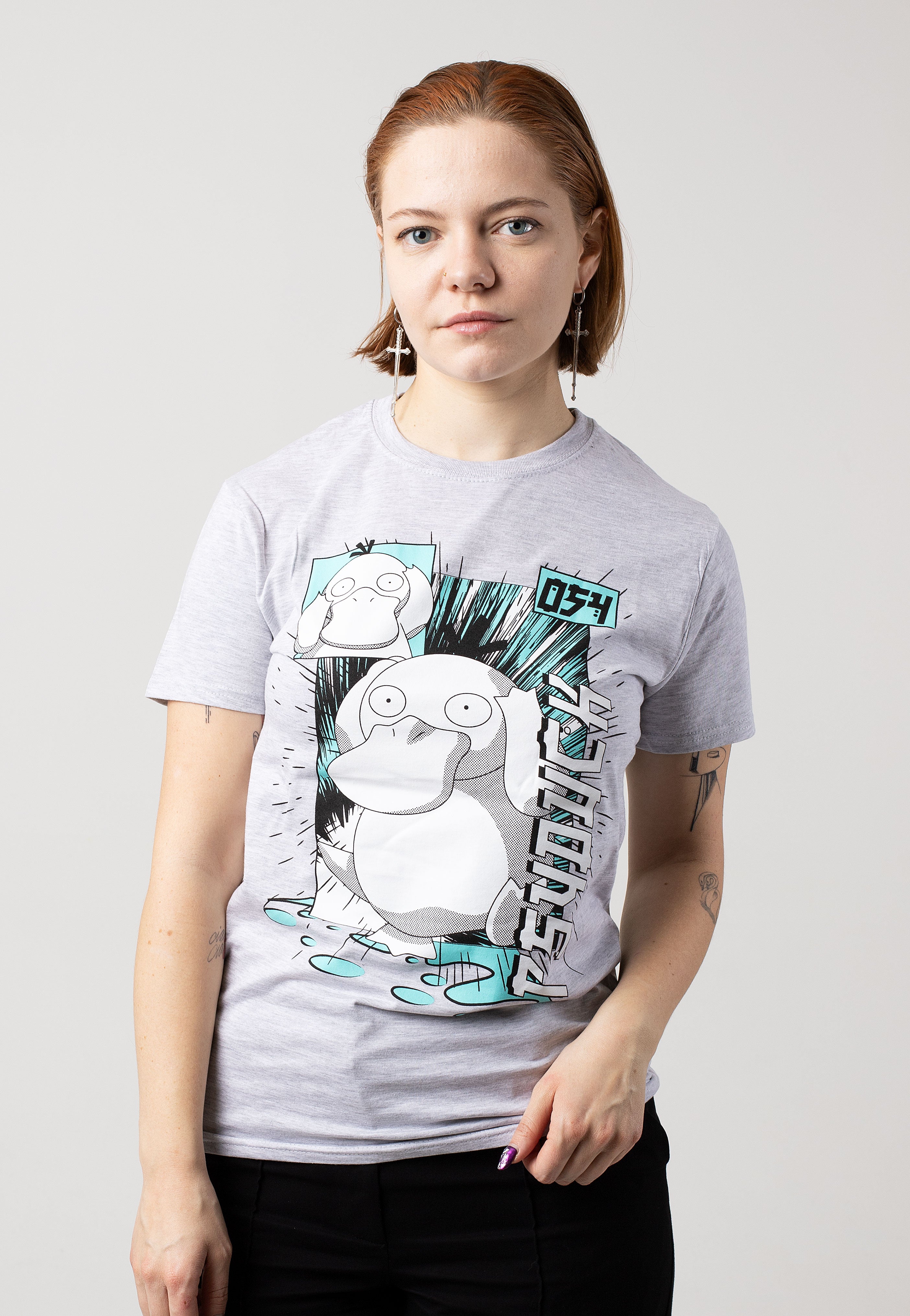 Pokémon - Psyduck Square Heather Grey - T-Shirt | Women-Image