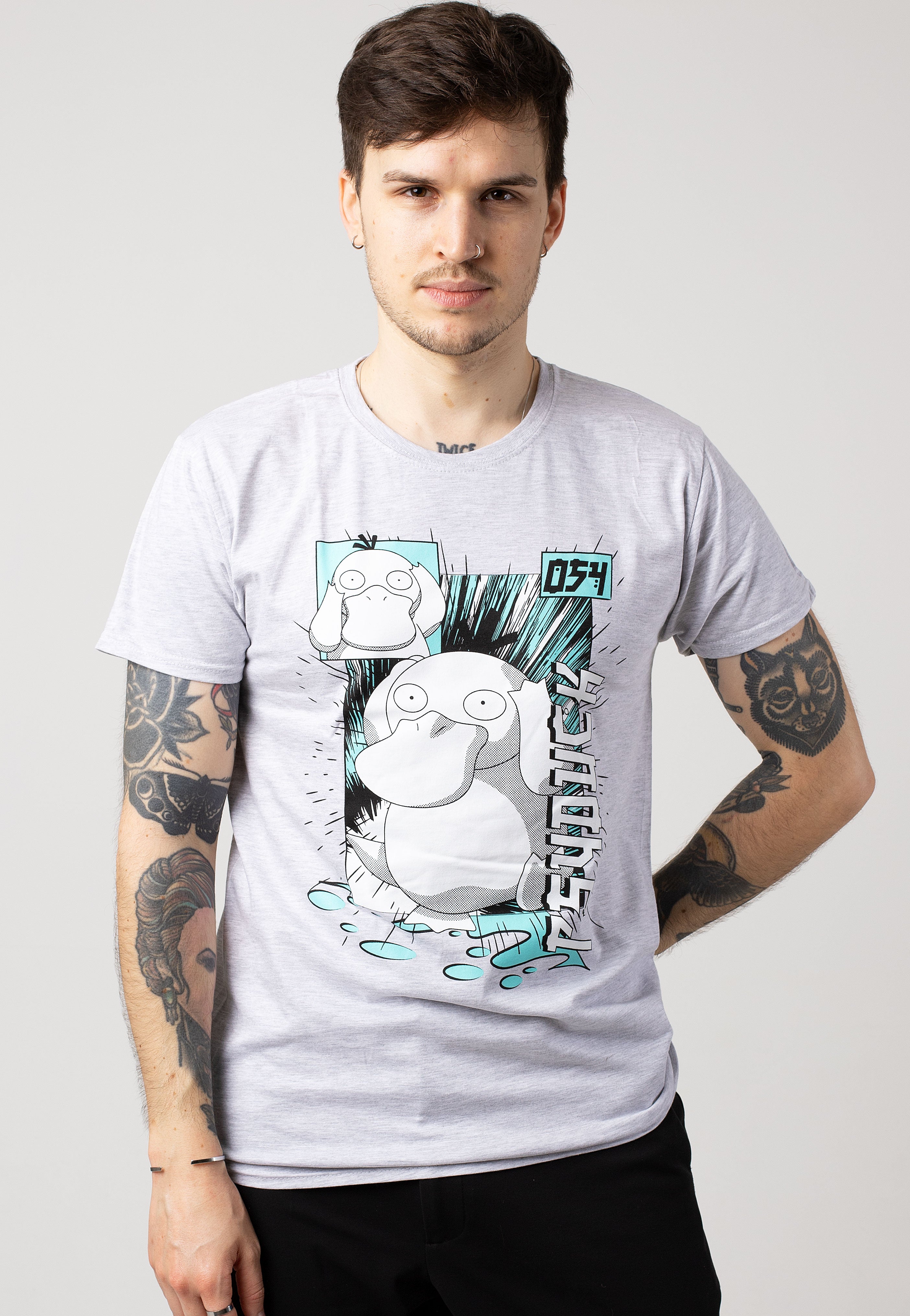 Pokémon - Psyduck Square Heather Grey - T-Shirt | Men-Image