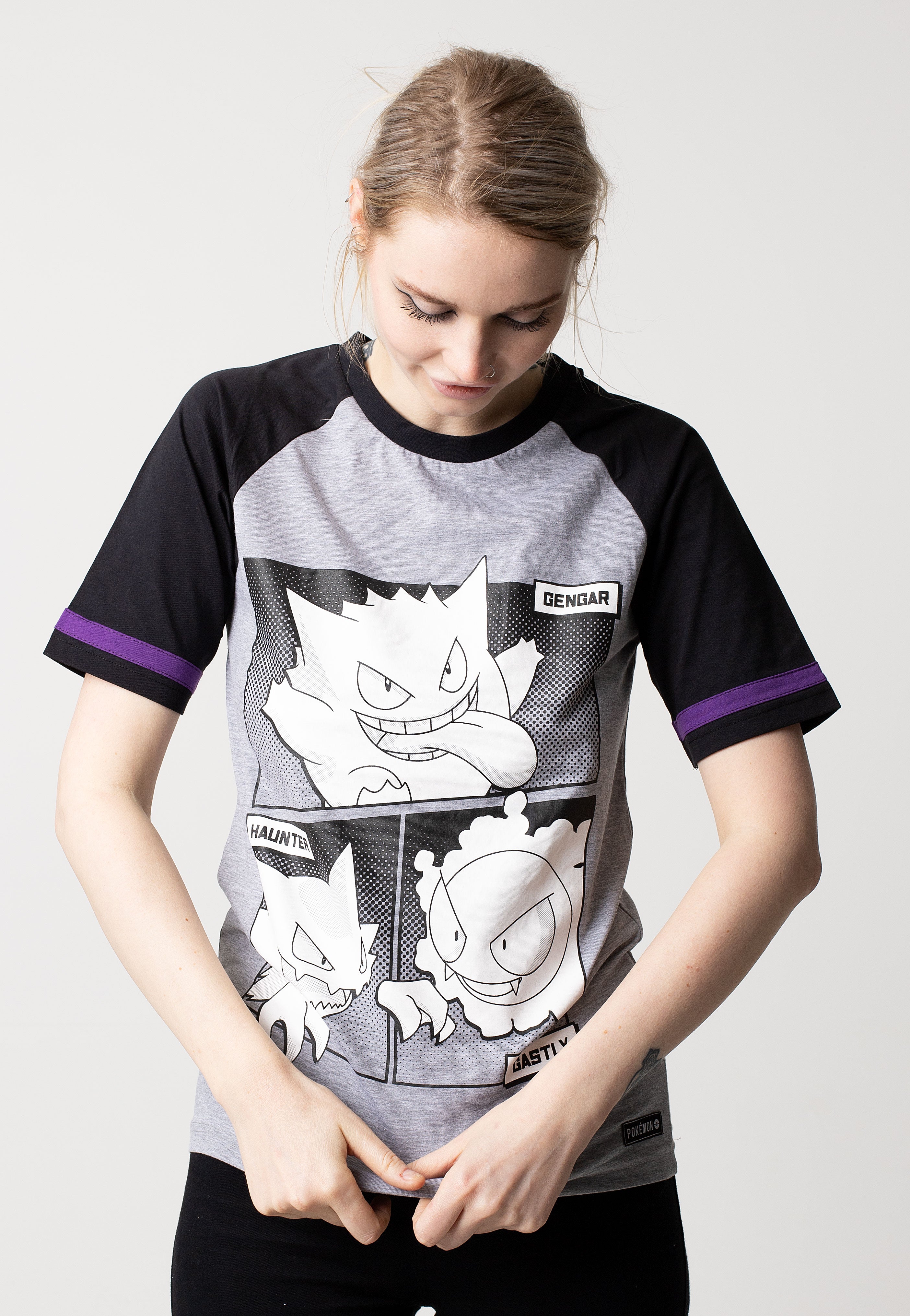 Pokémon - Shadow Pokemon Raglan Heather Grey - T-Shirt | Women-Image