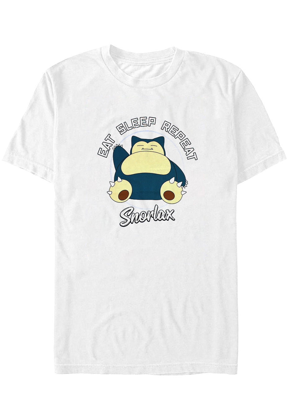 Pokémon - Snorlax Eat Sleep Repeat White - T-Shirt | Neutral-Image