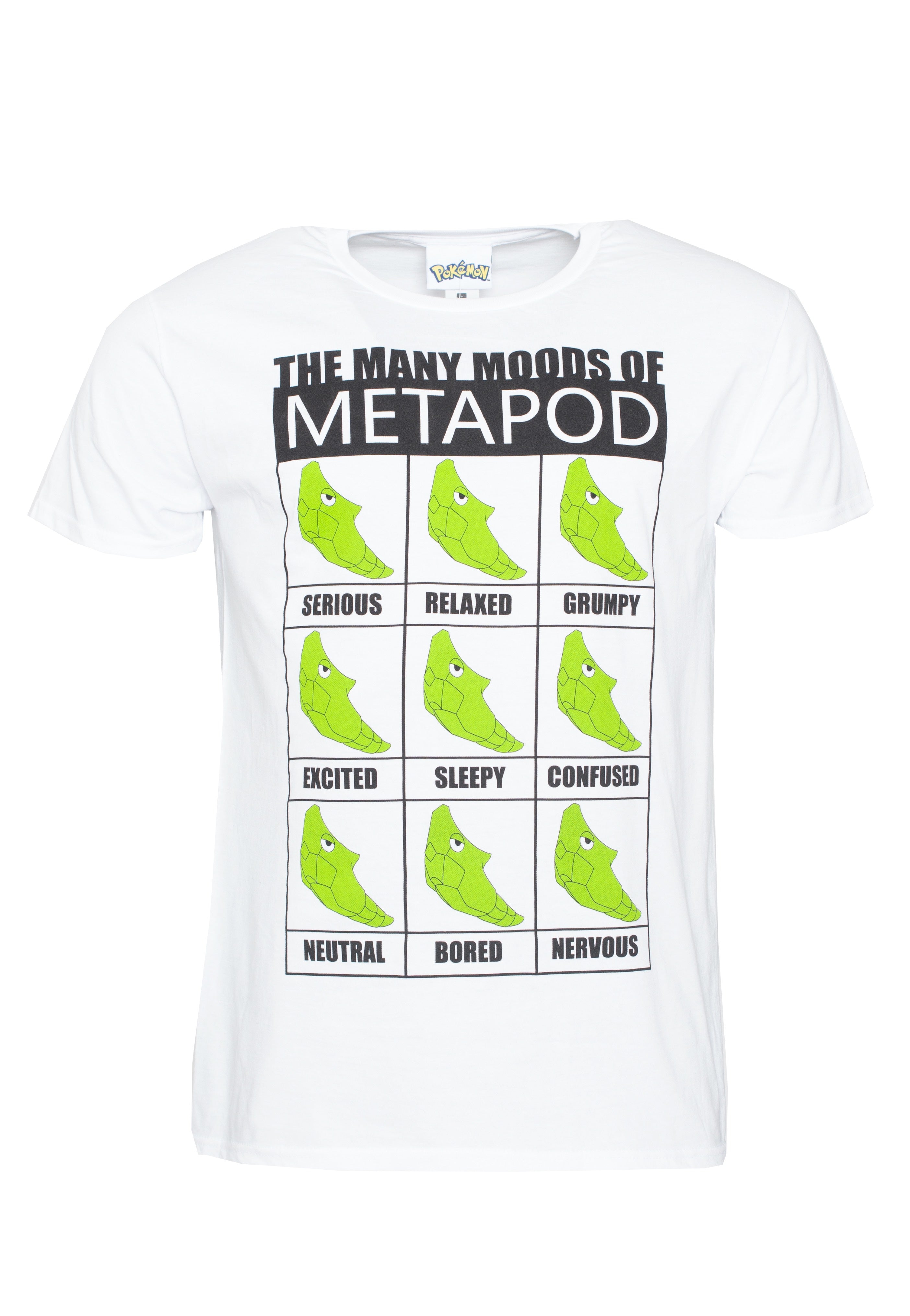 Pokémon - Many Moods Of Metapod White - T-Shirt | Men-Image