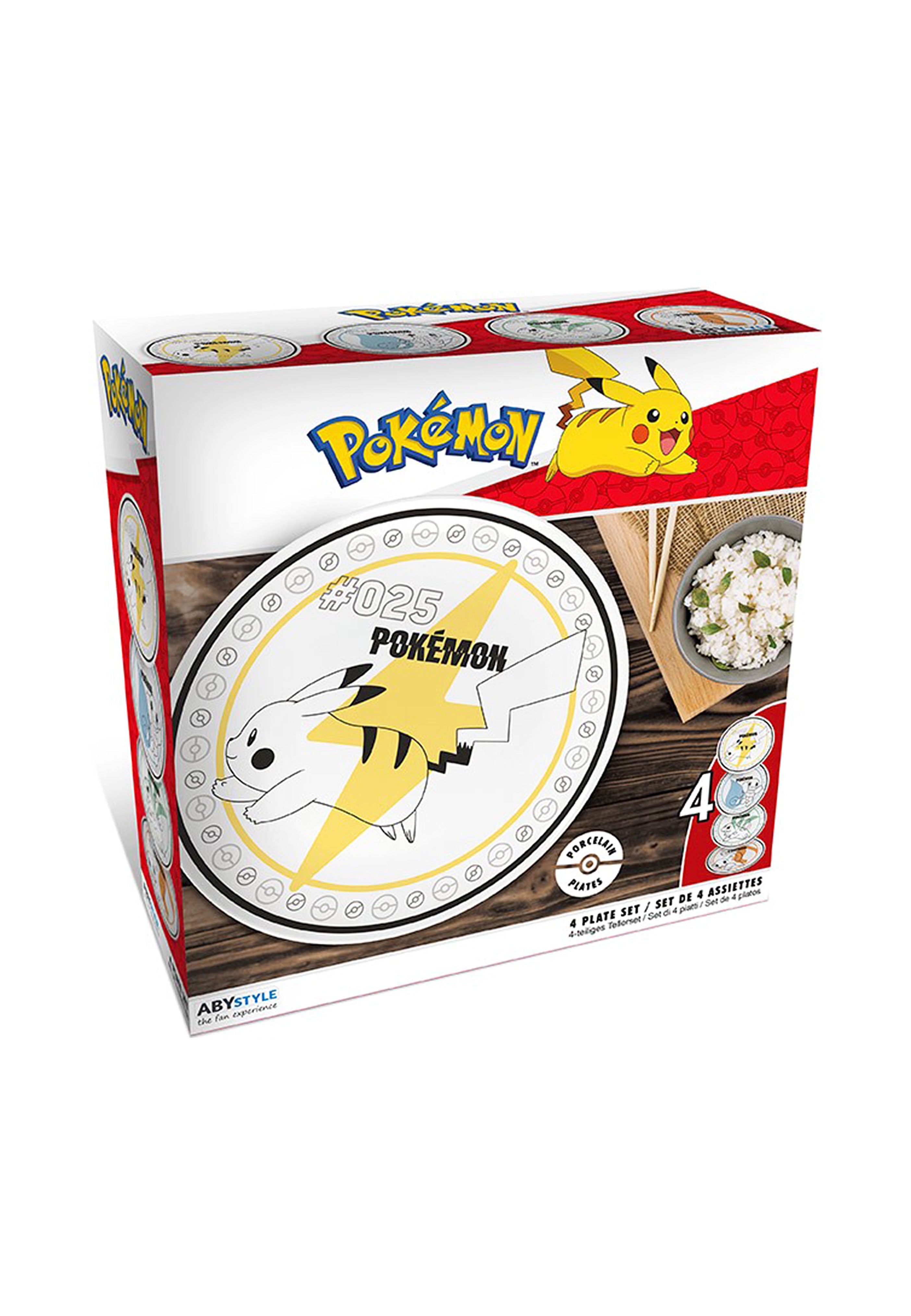 Pokémon - Starter + Pikachu Set Of 4 - Plates | Neutral-Image