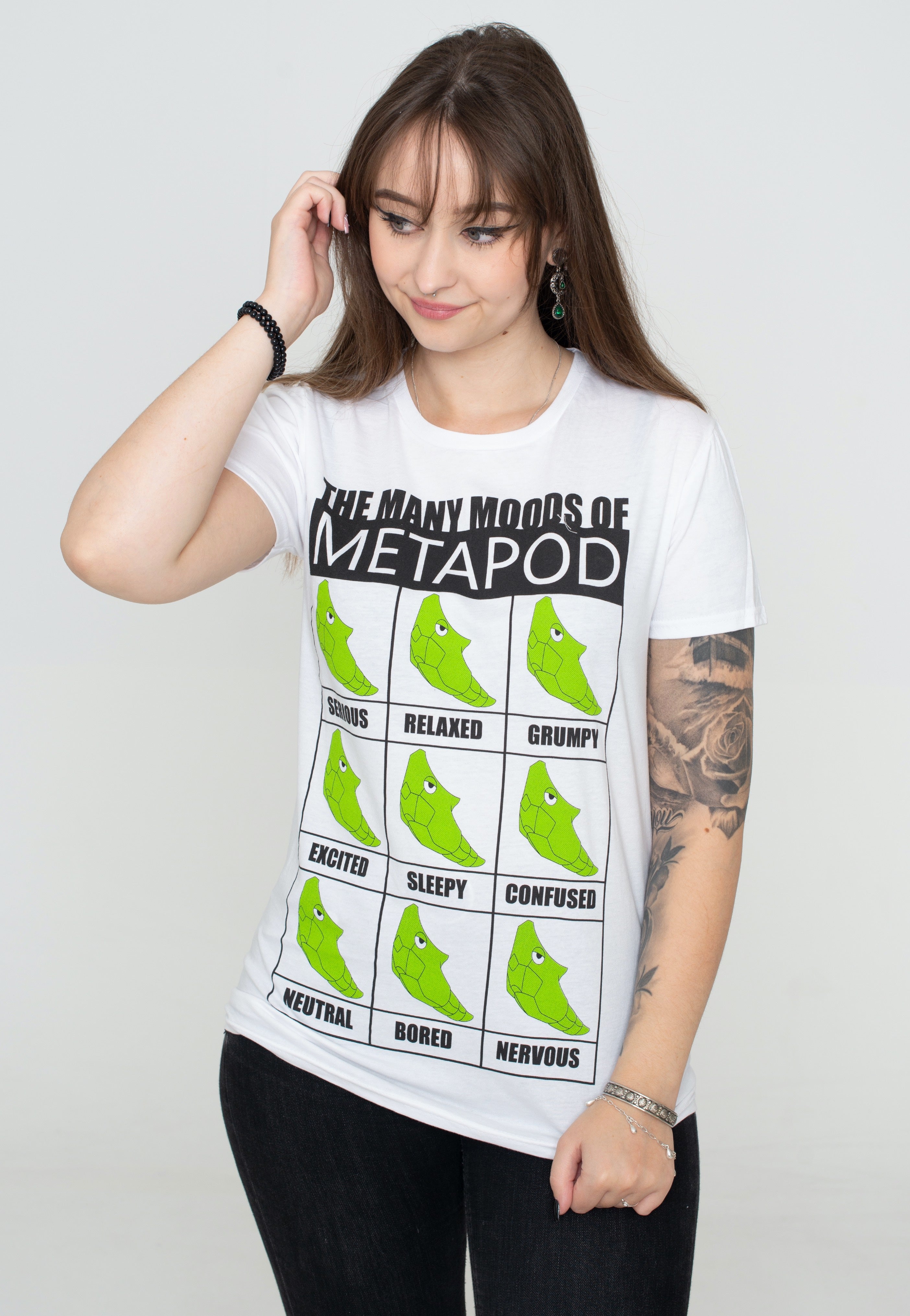 Pokémon - Many Moods Of Metapod White - T-Shirt | Women-Image