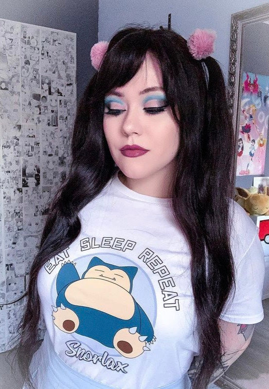 Pokémon - Snorlax Eat Sleep Repeat White - T-Shirt | Women-Image