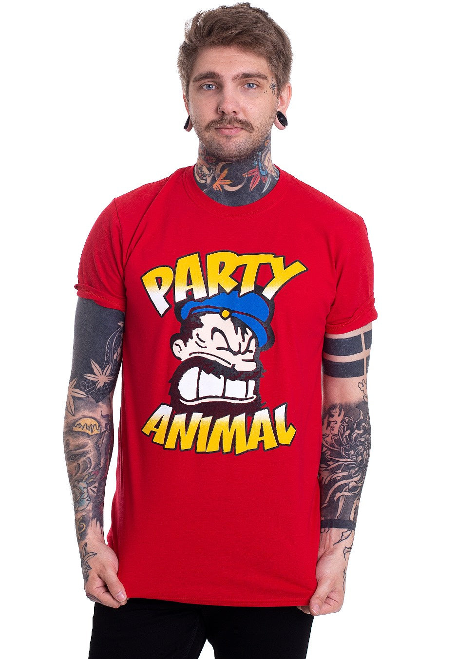 Popeye - Brutos Party Animal Red - T-Shirt | Men-Image