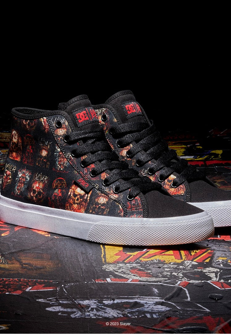 DC x Slayer - Manual Hi Black/White Print - Shoes | Men-Image