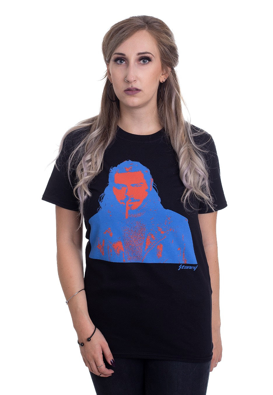 Post Malone - Red & Blue Photo - T-Shirt | Women-Image