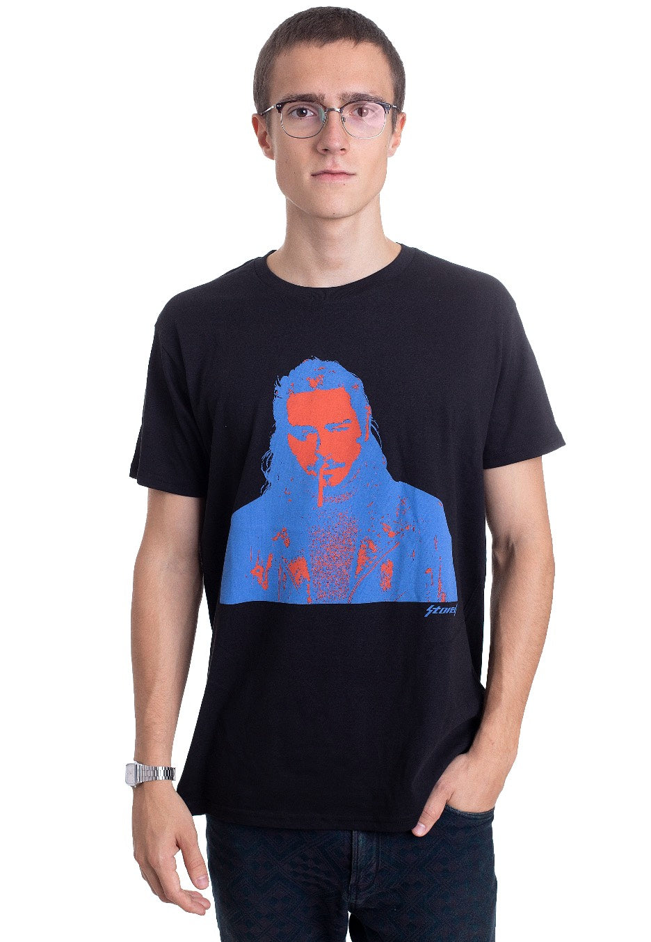 Post Malone - Red & Blue Photo - T-Shirt | Men-Image