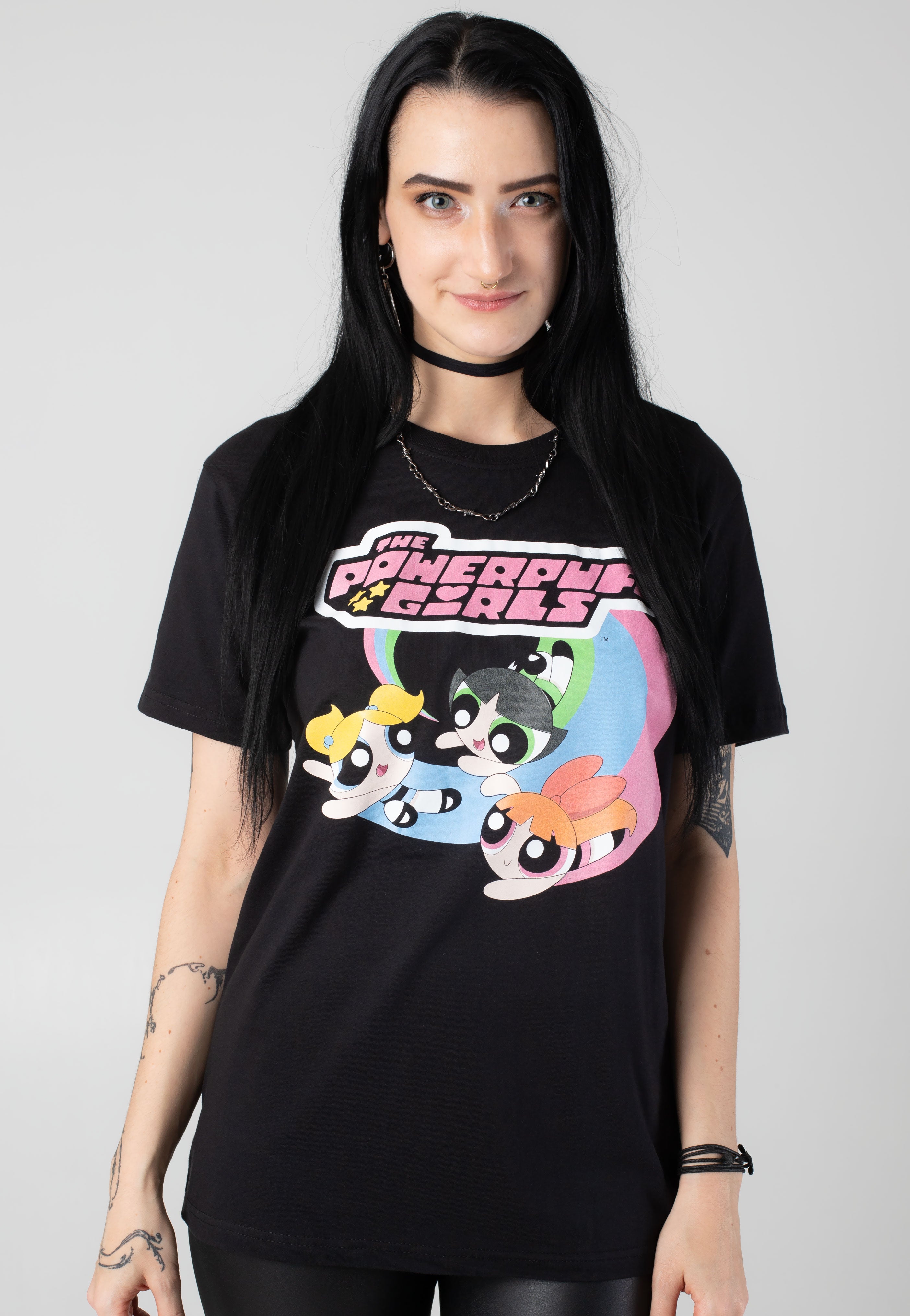 Powerpuff Girls - Trio Flying Logo - T-Shirt | Women-Image