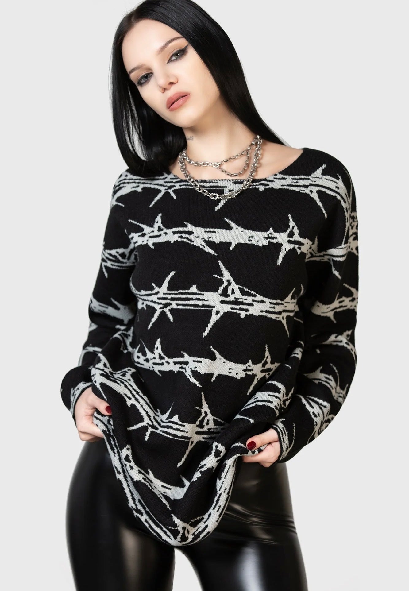 Killstar - Prickled Contention Black - Sweater | Women-Image