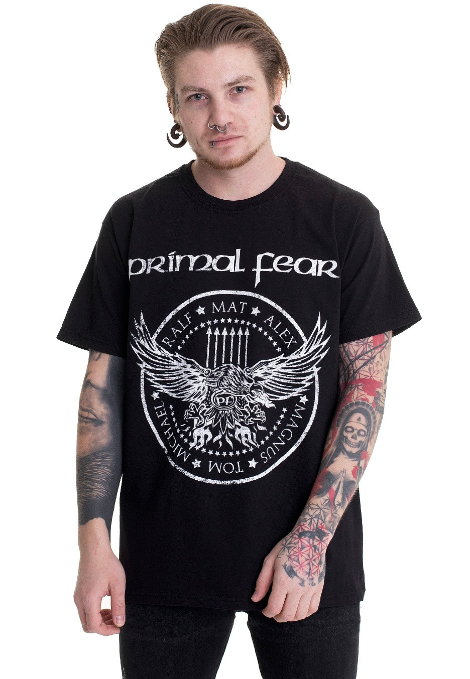 Primal Fear - Black & White Eagle - T-Shirt | Men-Image