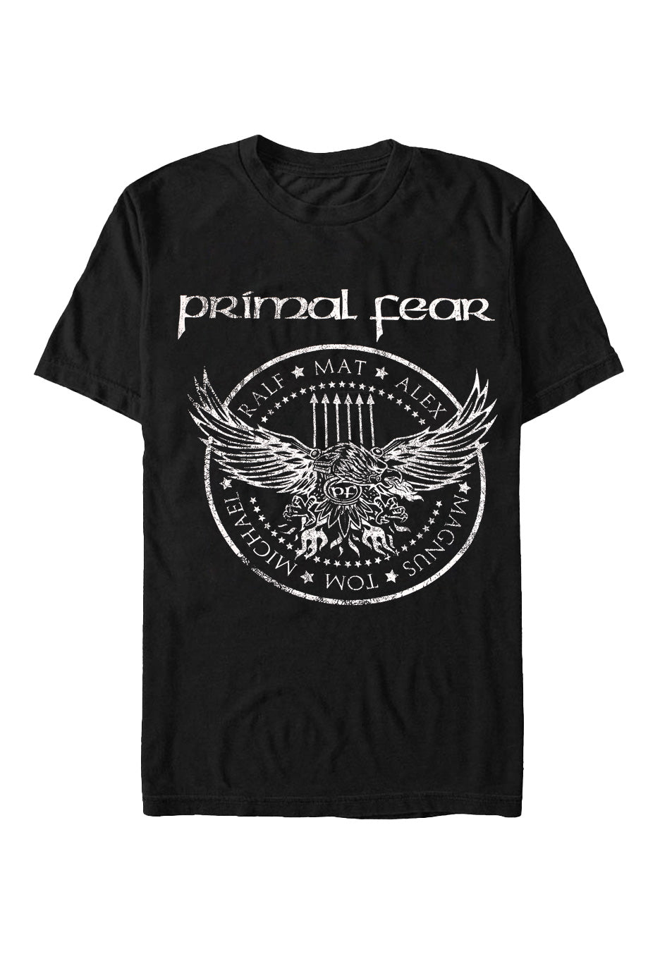 Primal Fear - Black & White Eagle - T-Shirt | Neutral-Image