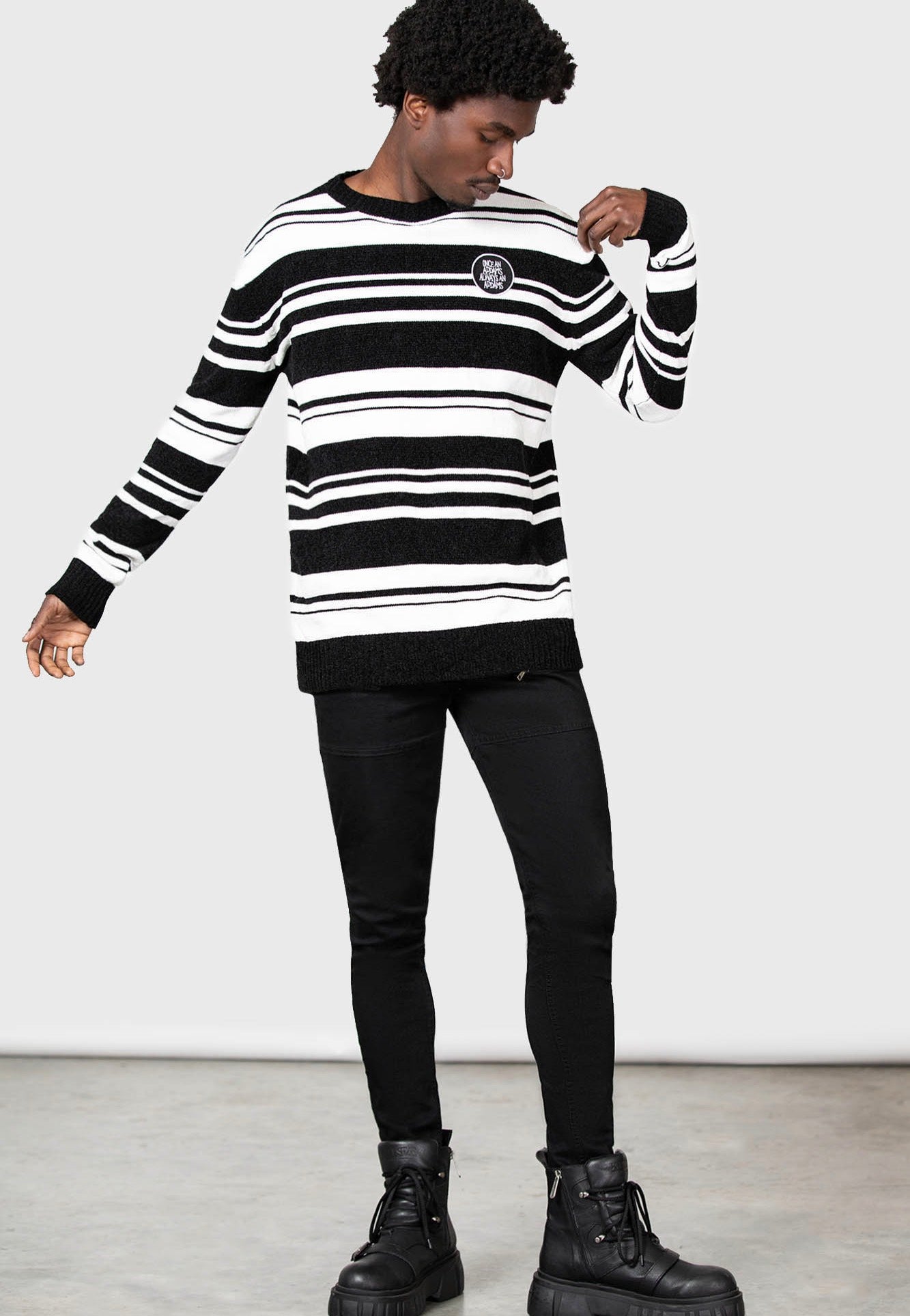 Killstar & Wednesday - Pugsley Addams Black/White - Sweater | Men-Image