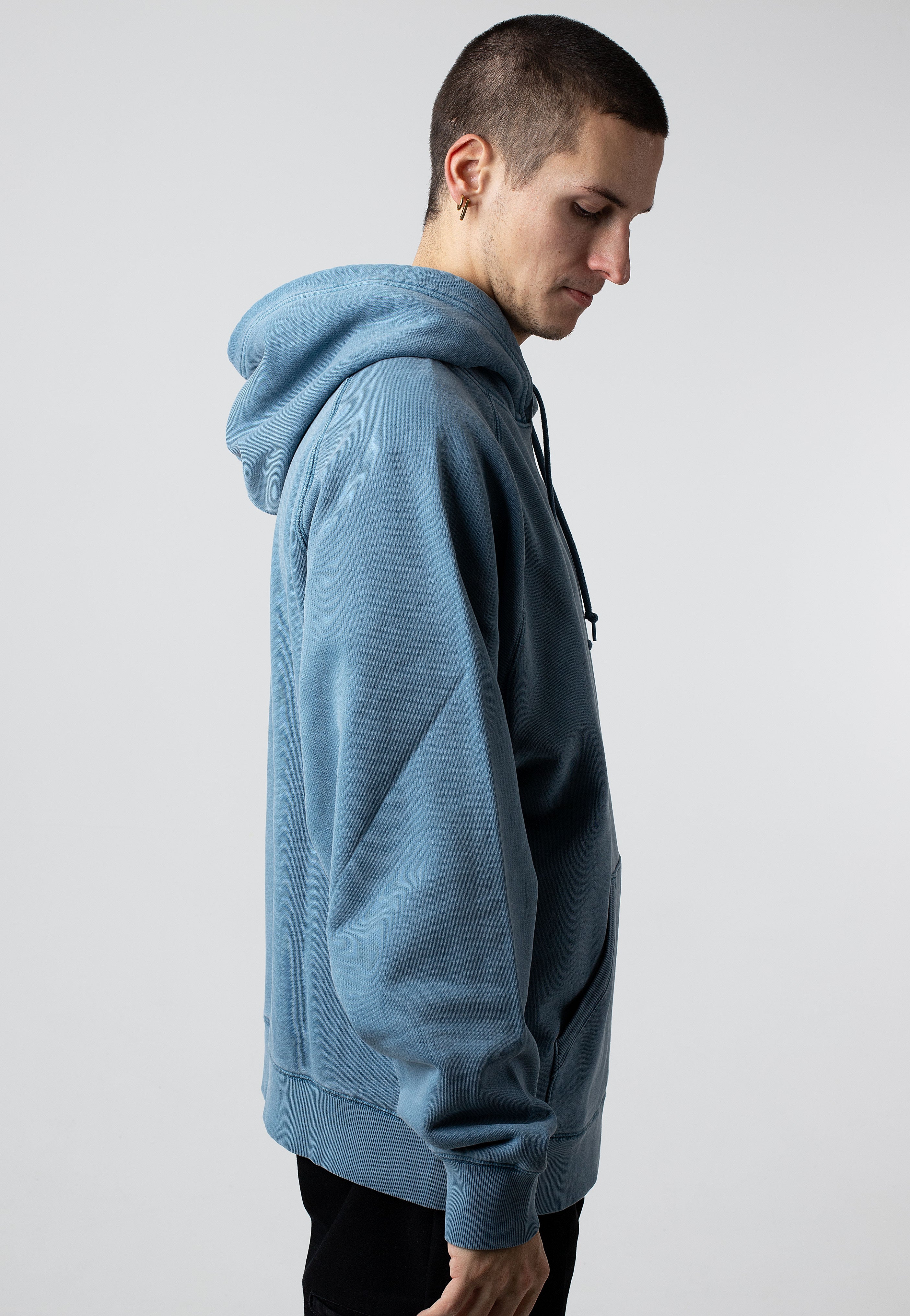 Carhartt WIP - Hooded Taos Garment Dyed Vancouver Blue - Hoodie | Men-Image