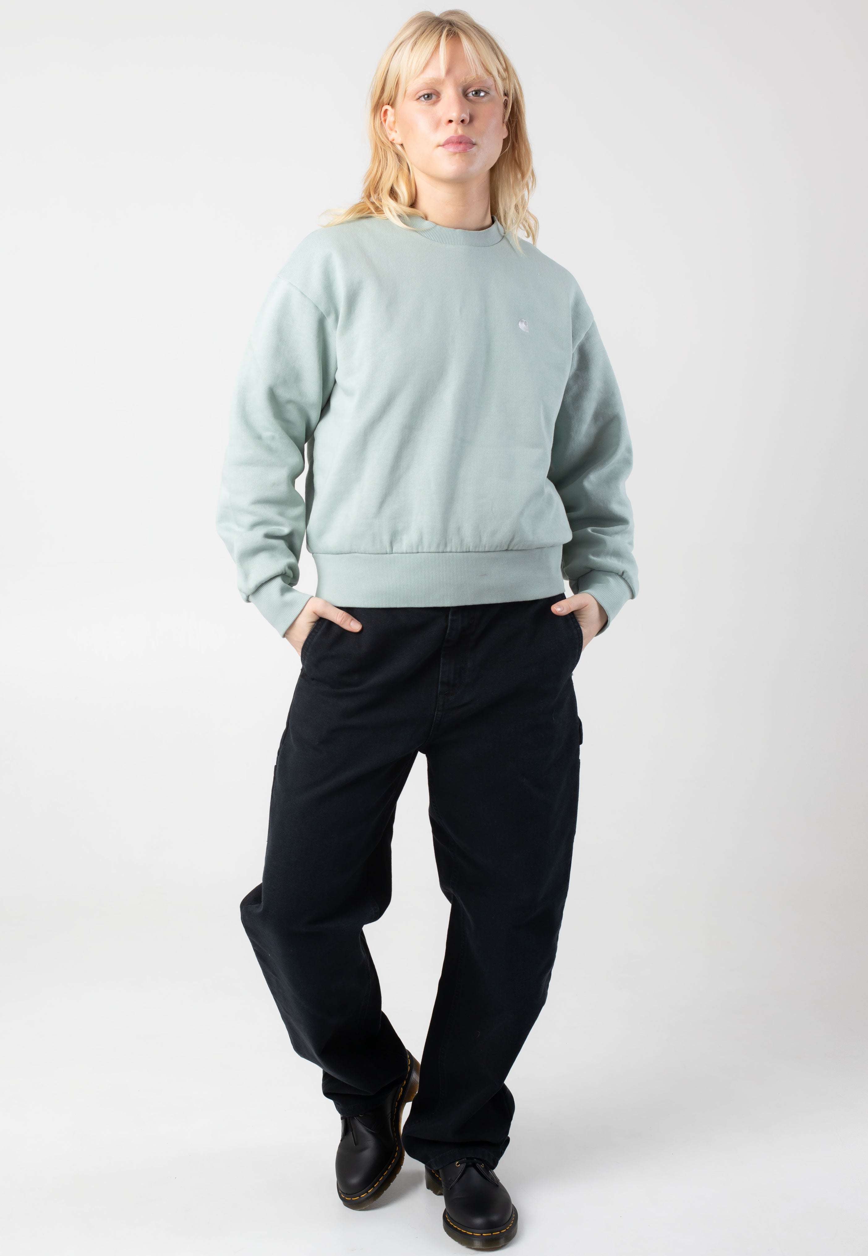 Carhartt WIP - W' Casey Frosted Green/Silver - Sweater | Women-Image