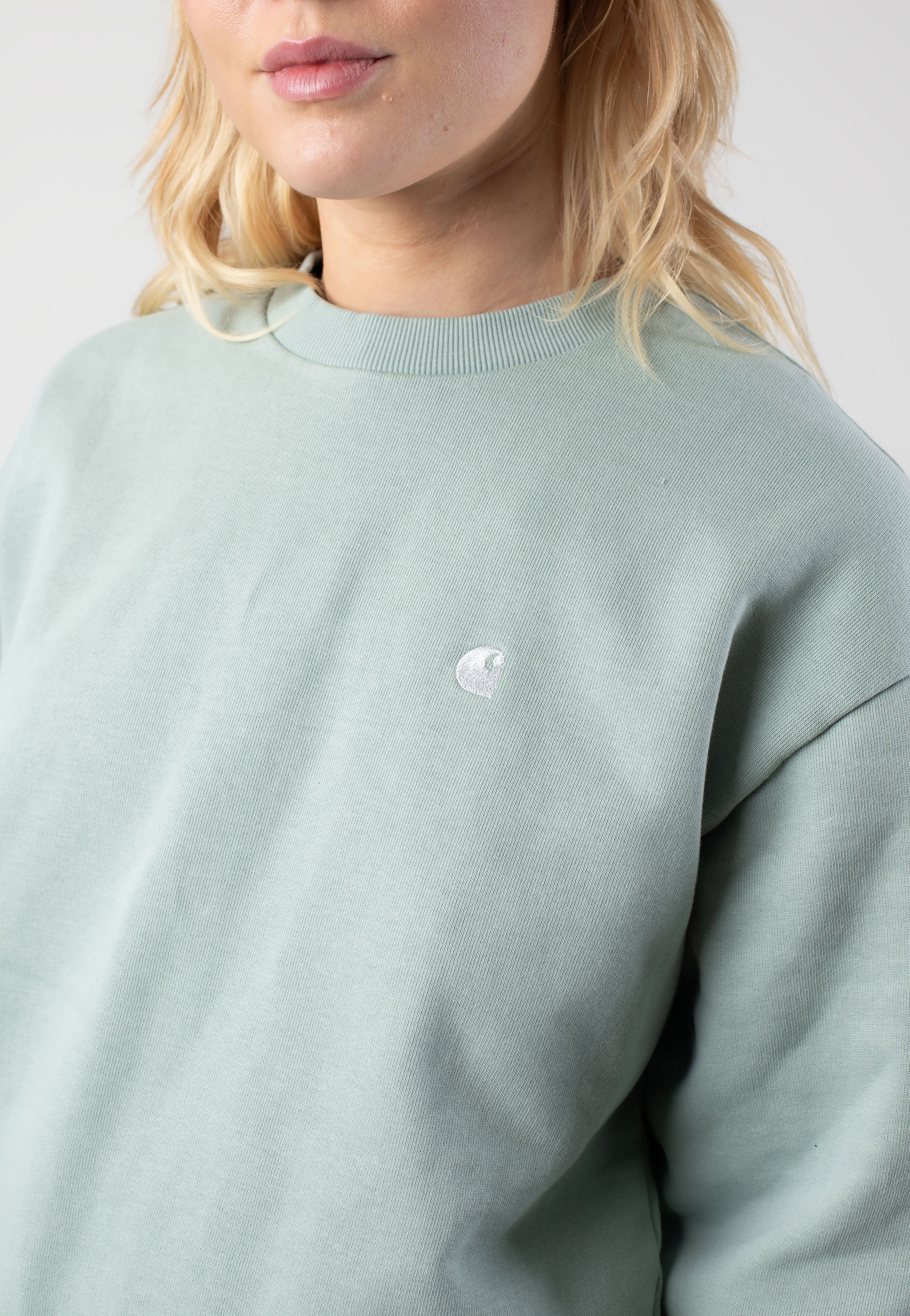 Carhartt WIP - W' Casey Frosted Green/Silver - Sweater | Women-Image