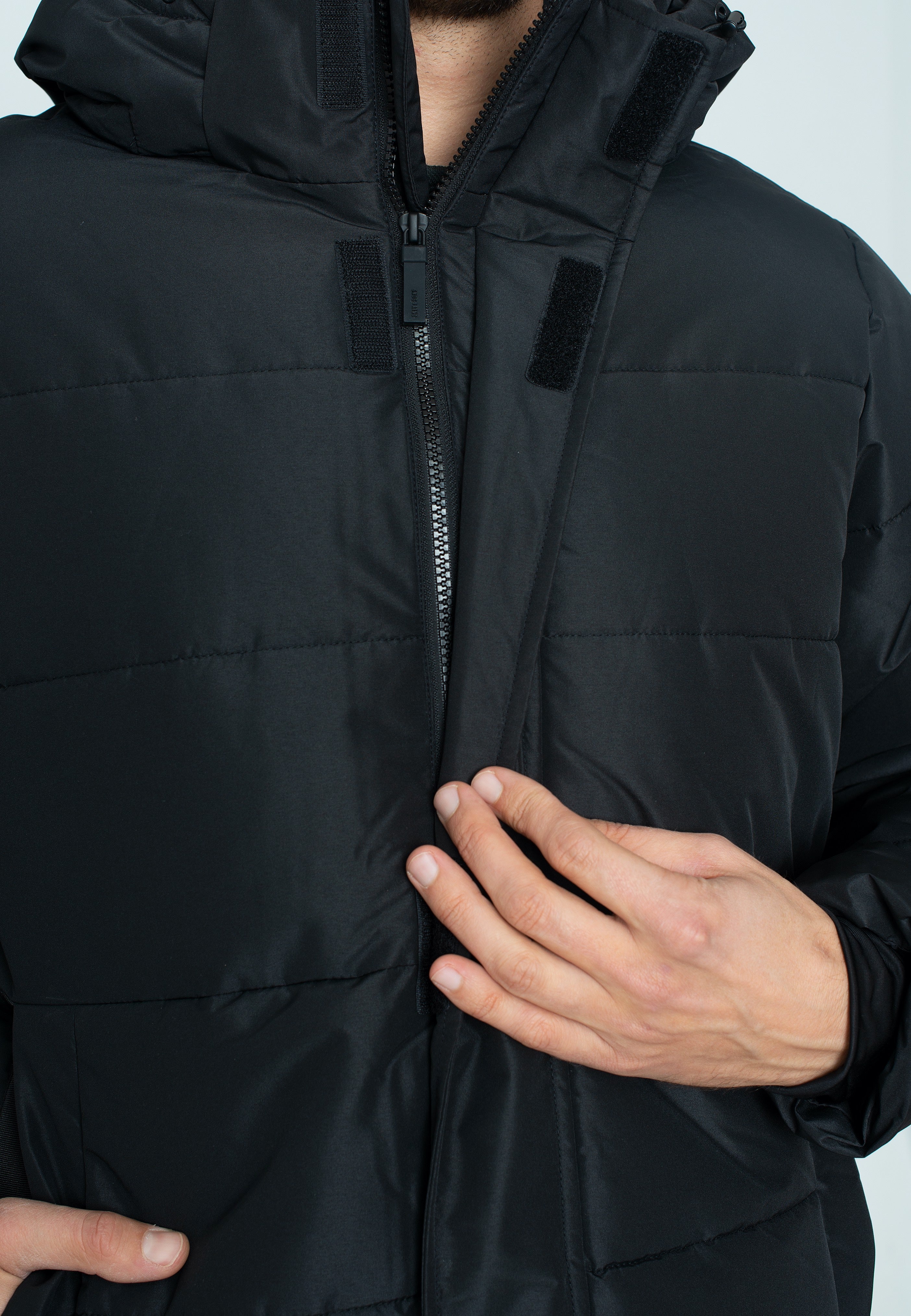 Only & Sons - Carl Long Quilted Black - Jacket | Men-Image