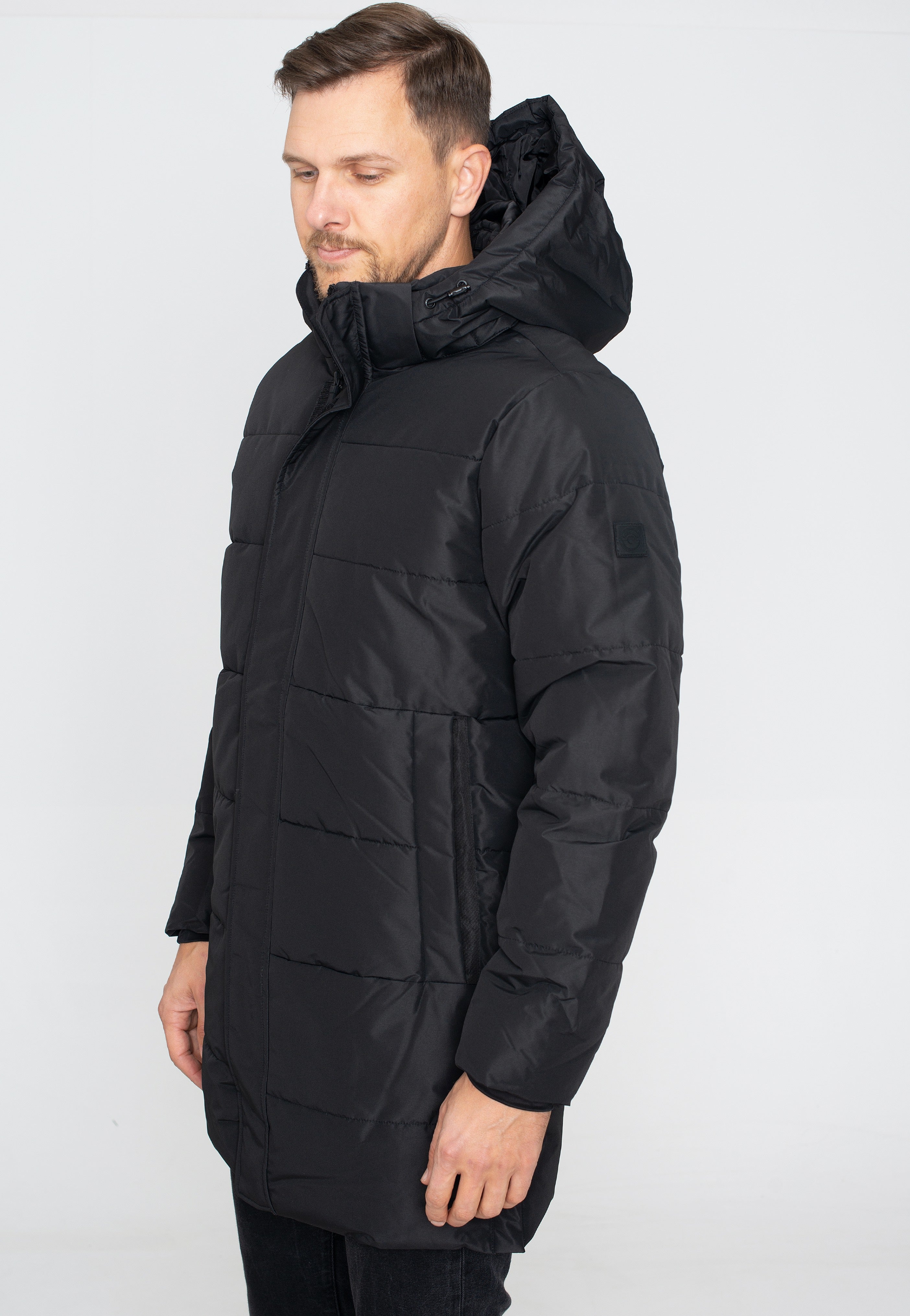 Only & Sons - Carl Long Quilted Black - Jacket | Men-Image