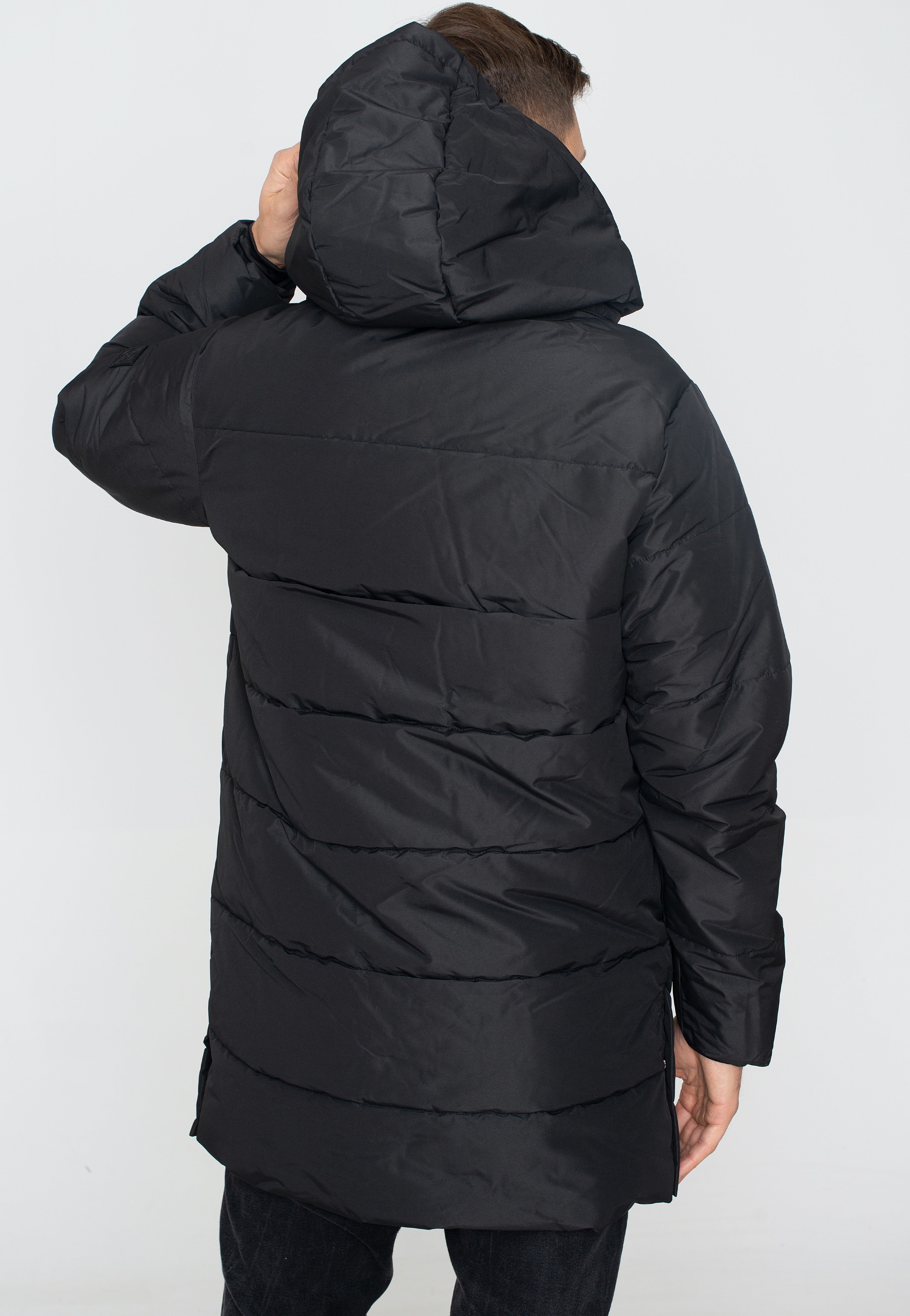 Only & Sons - Carl Long Quilted Black - Jacket | Men-Image