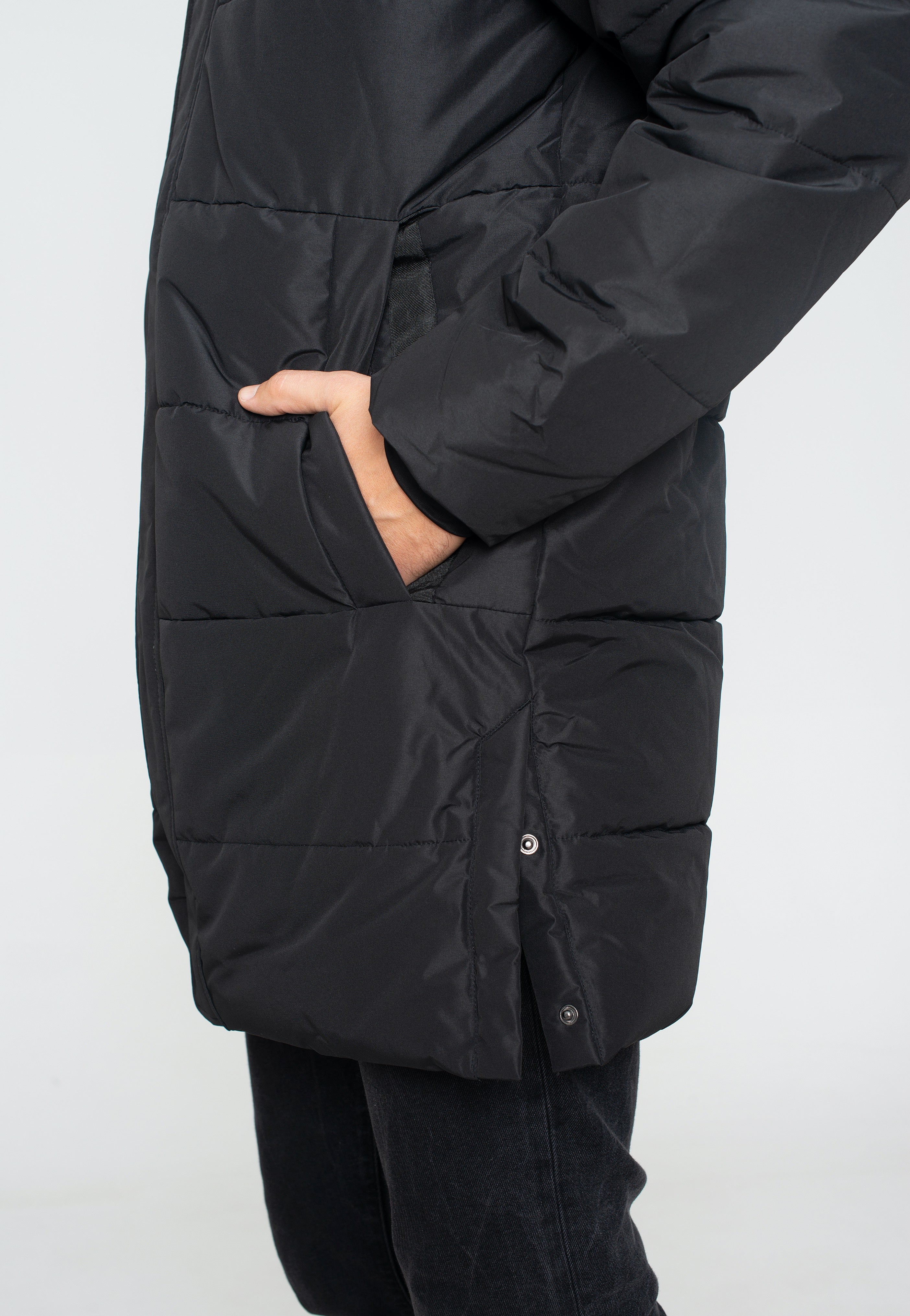 Only & Sons - Carl Long Quilted Black - Jacket | Men-Image