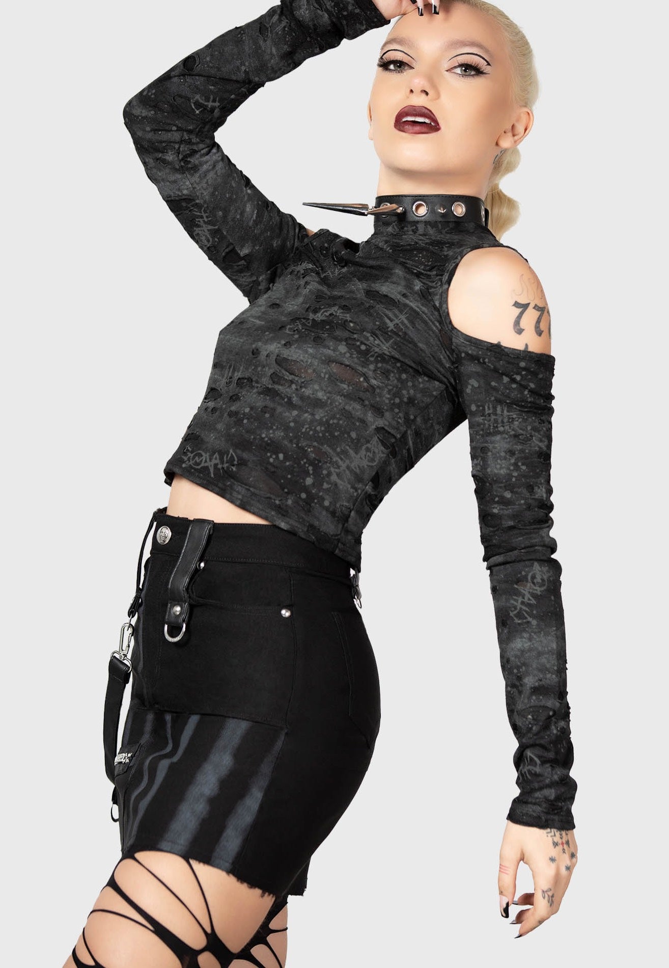 Killstar - Punkster Cold Black - Top | Women-Image