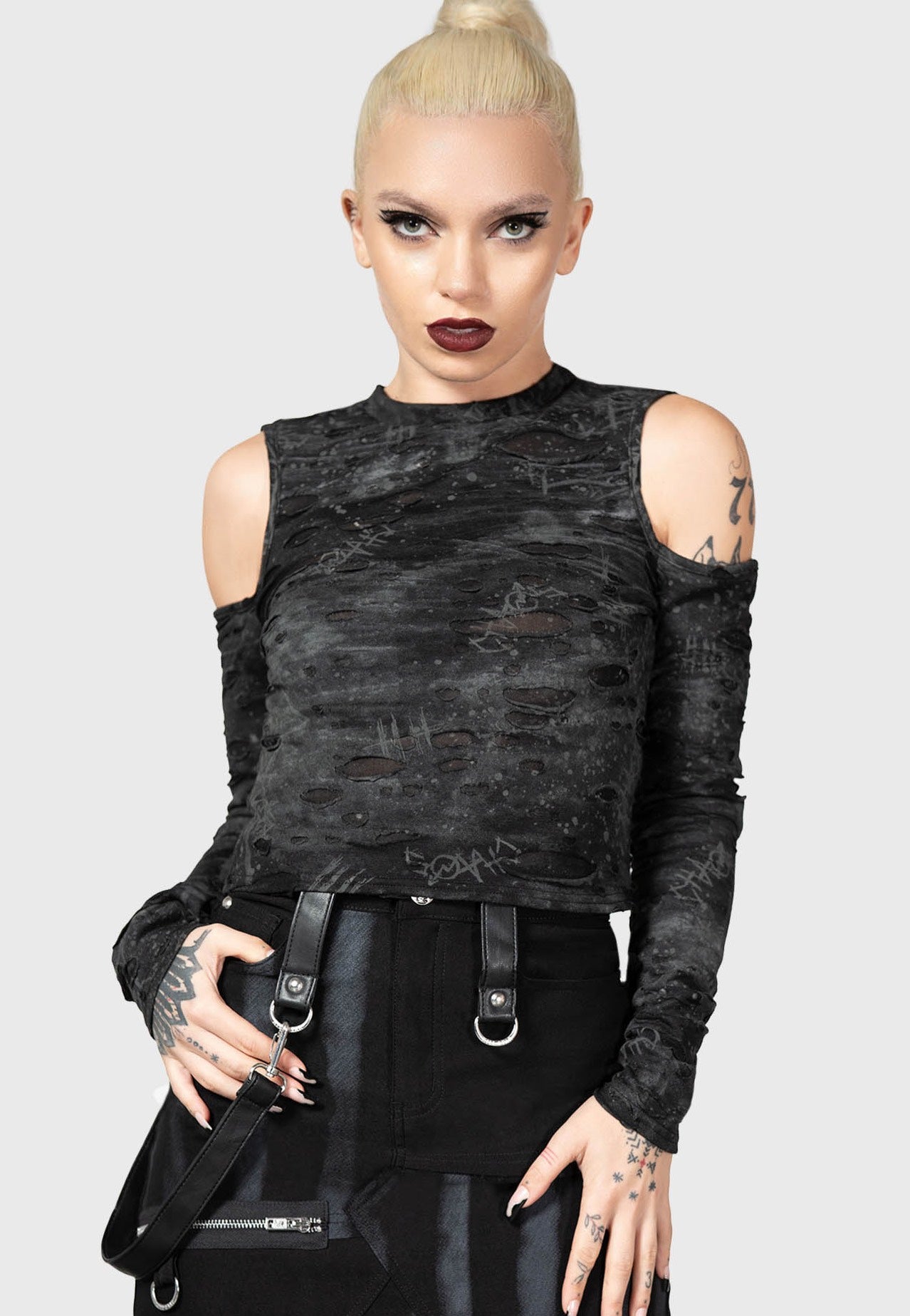 Killstar - Punkster Cold Black - Top | Women-Image