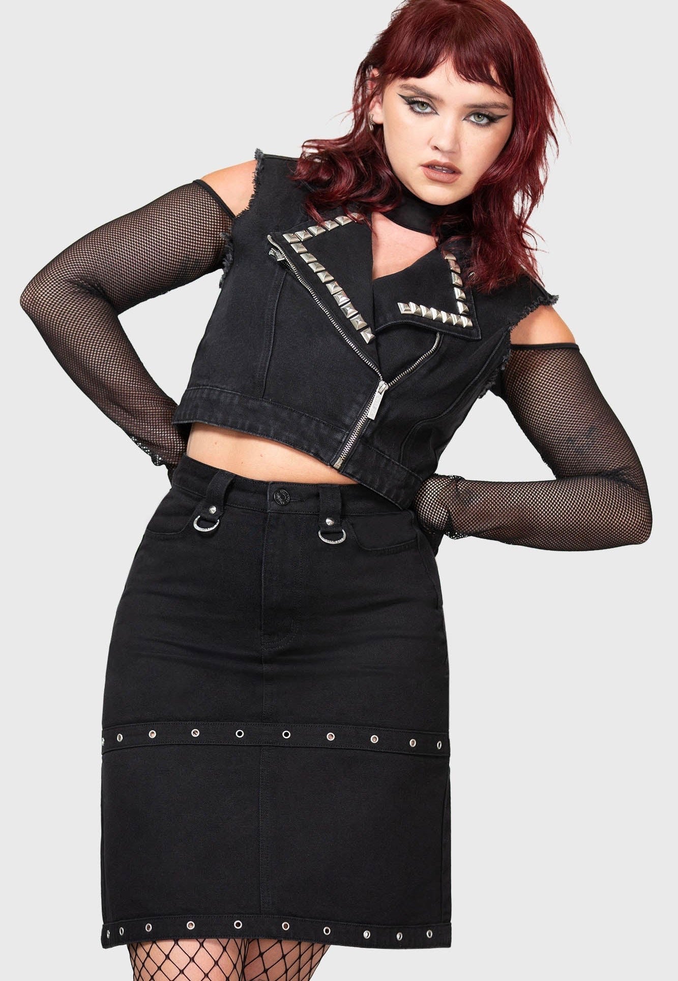 Killstar - Punktured Black - Skirt | Women-Image