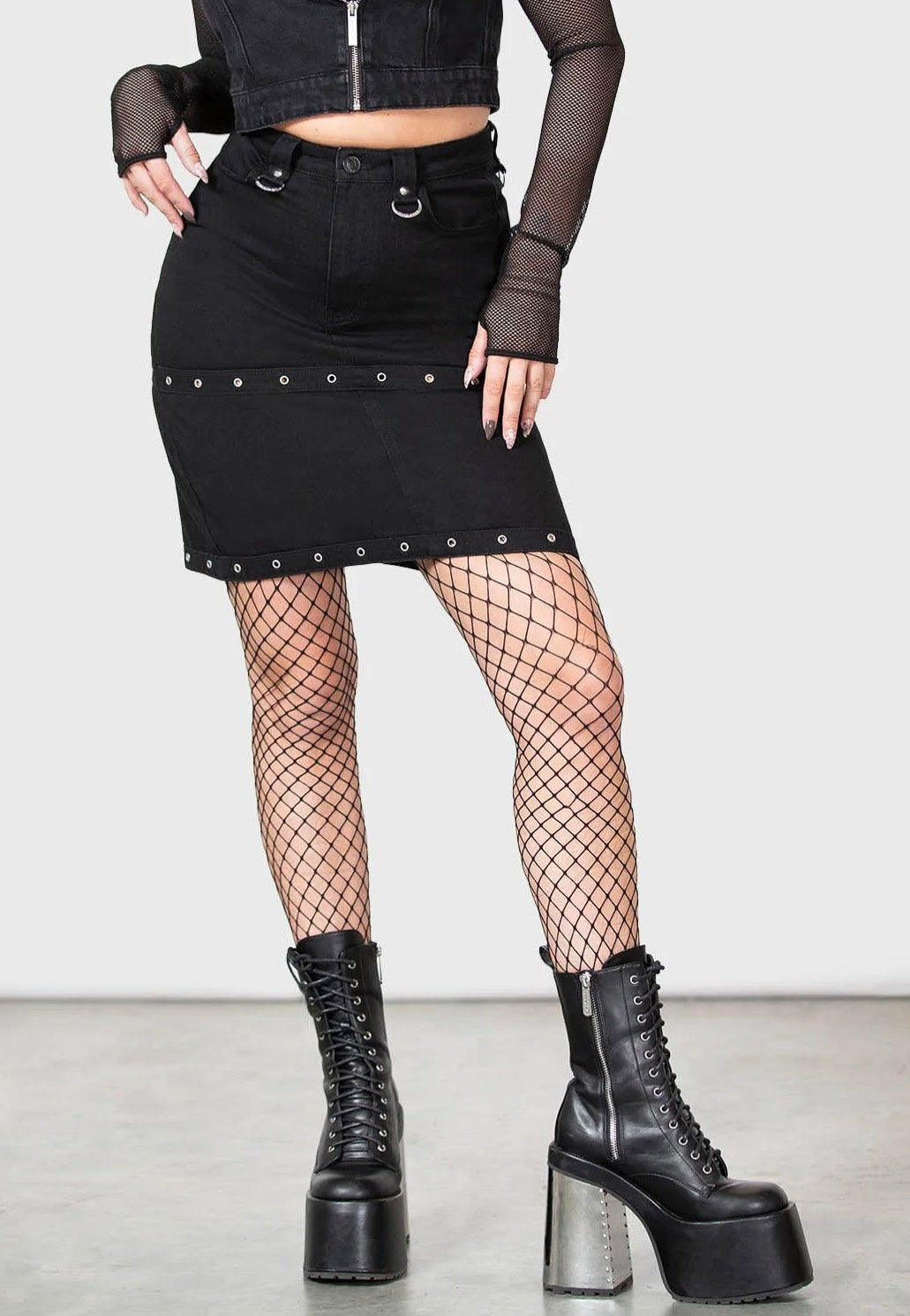 Killstar - Punktured Black - Skirt | Women-Image