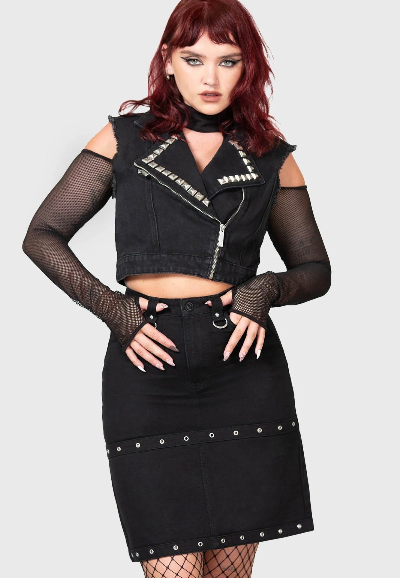 Killstar - Punktured Black - Skirt | Women-Image