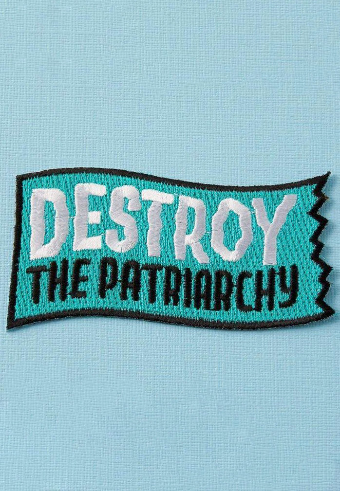 Punky Pins - Destroy The Patriarchy Embroidered Iron On - Patch | Neutral-Image