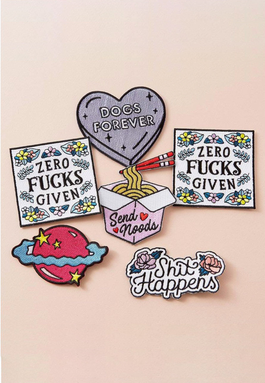 Punky Pins - Zero Fucks Given Iron On - Patch | Neutral-Image