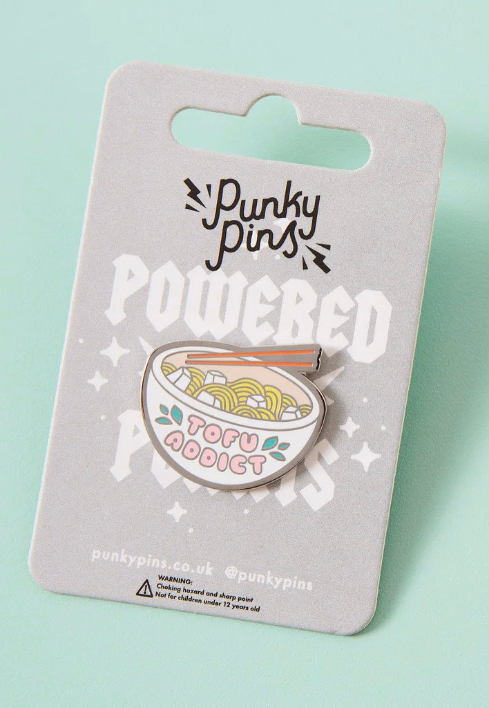 Punky Pins - Tofu Addict Enamel - Pin | Neutral-Image