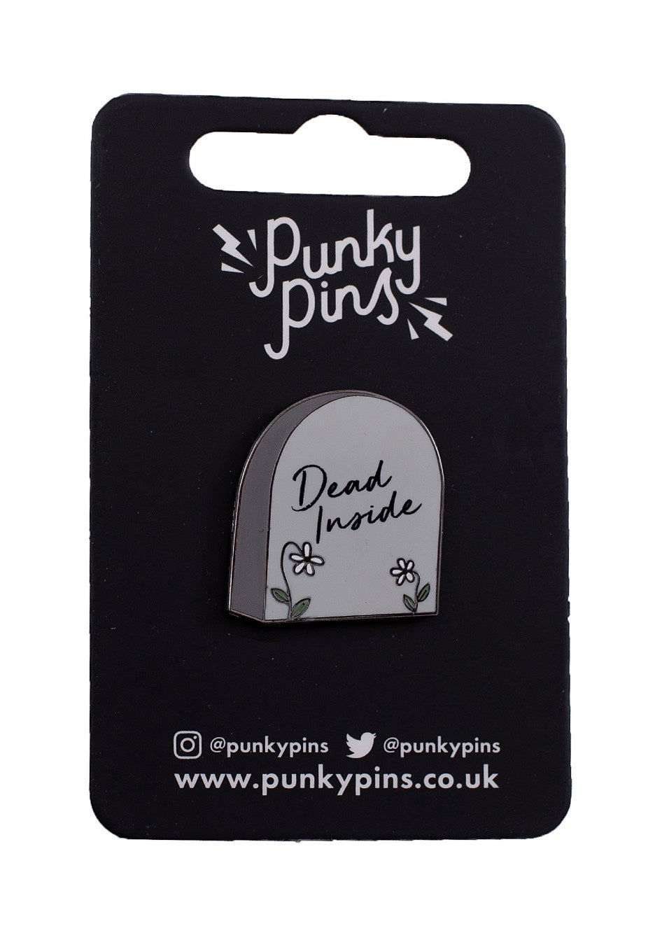 Punky Pins - Dead Inside Tombstone Enamel - Pin | Neutral-Image