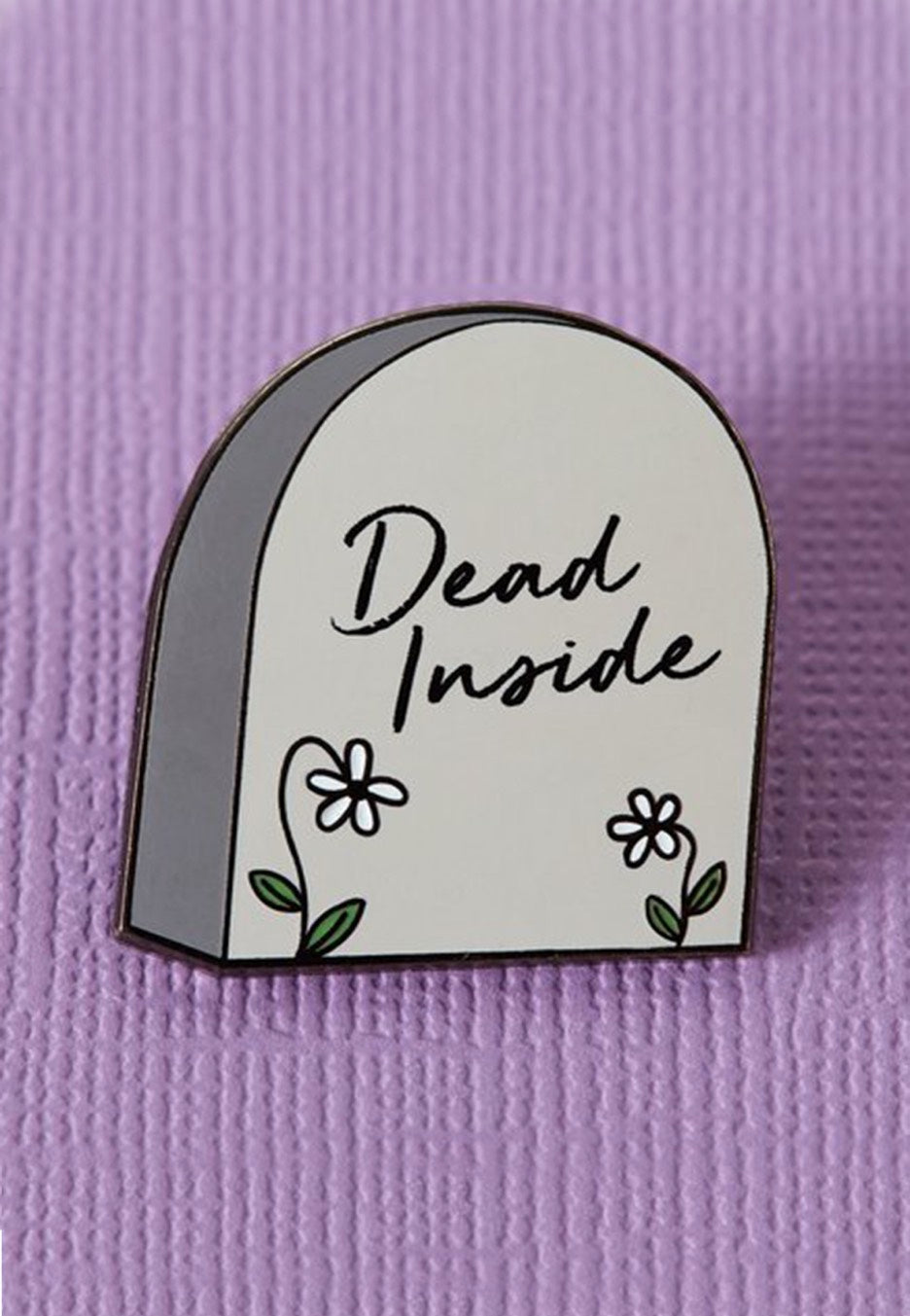 Punky Pins - Dead Inside Tombstone Enamel - Pin | Neutral-Image