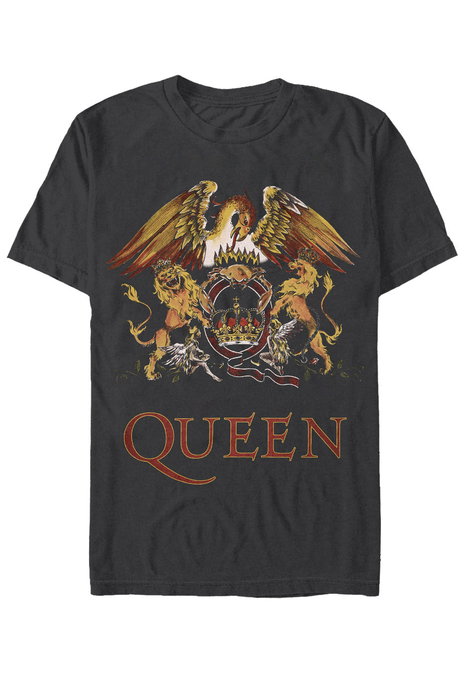 Queen - Coral Crest Charcoal - T-Shirt | Neutral-Image