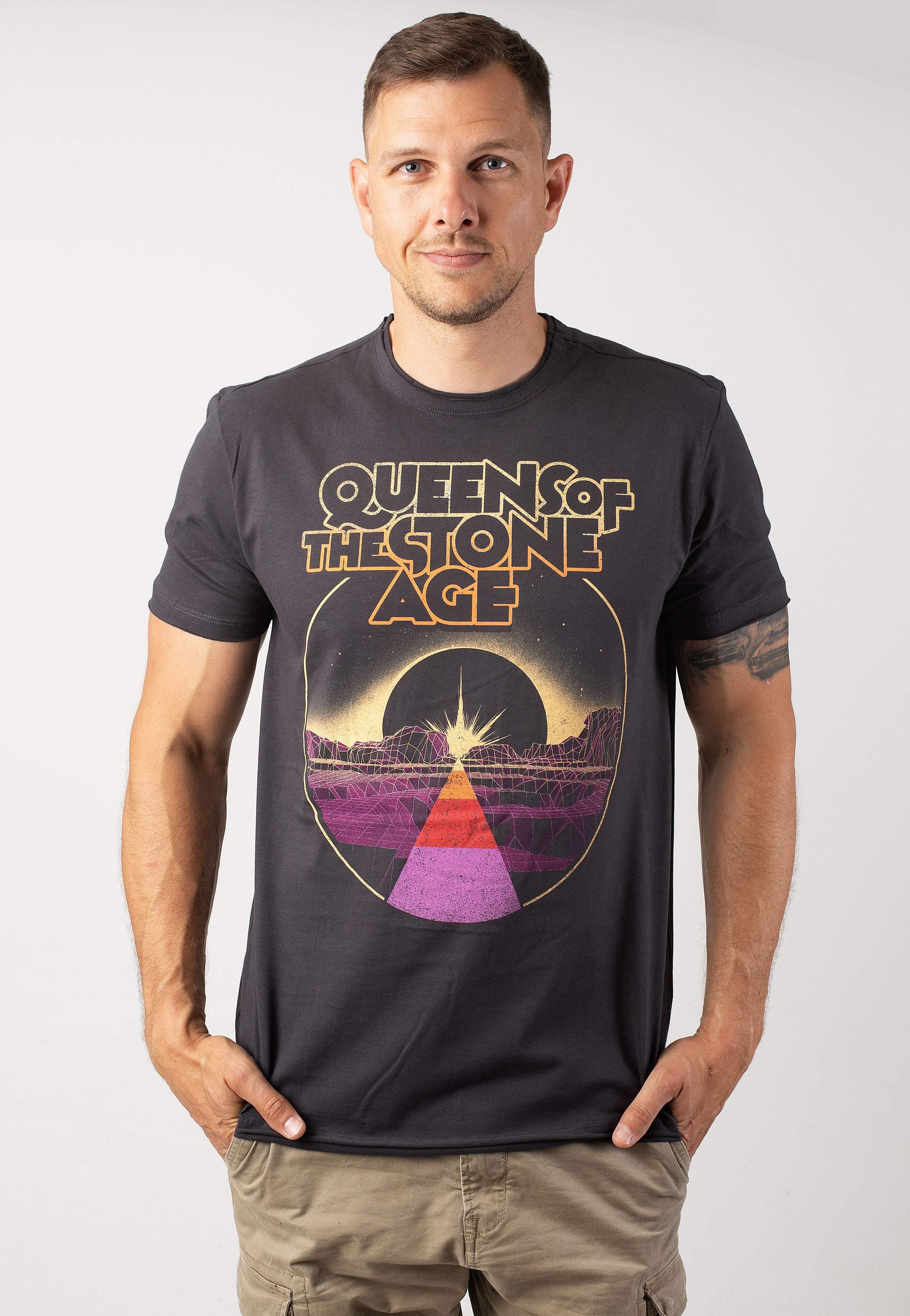 Queens Of The Stone Age - Eye Of The Moon Charcoal - T-Shirt | Men-Image