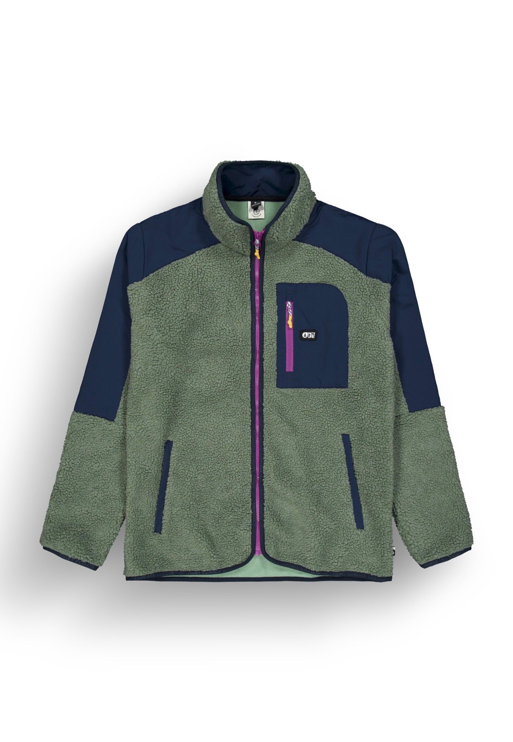 Picture - Quilchena Zip Green Spray Dark Blue - Jacket | Men-Image