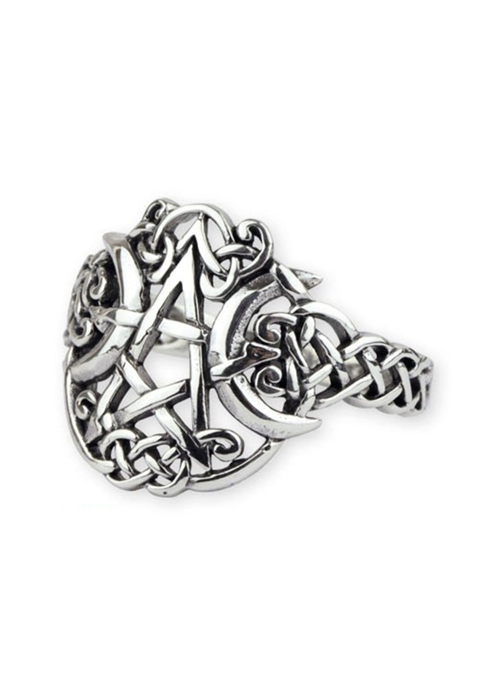 etNox - Mond Pentagramm Silver - Ring | Neutral-Image