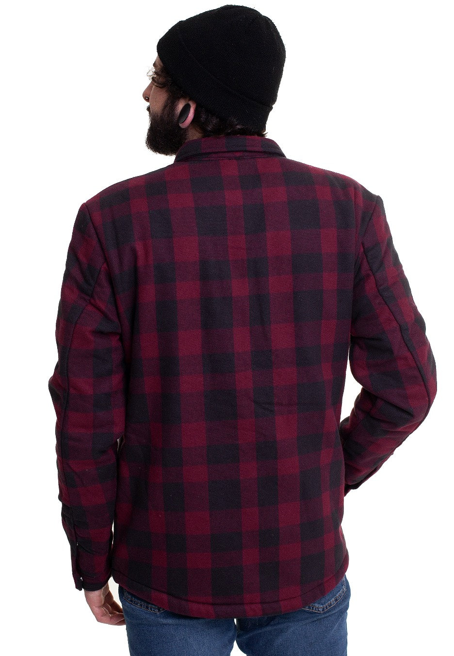 Vintage Industries - Craft Heavyweight Sherpa Burgundy Check - Jacket | Men-Image