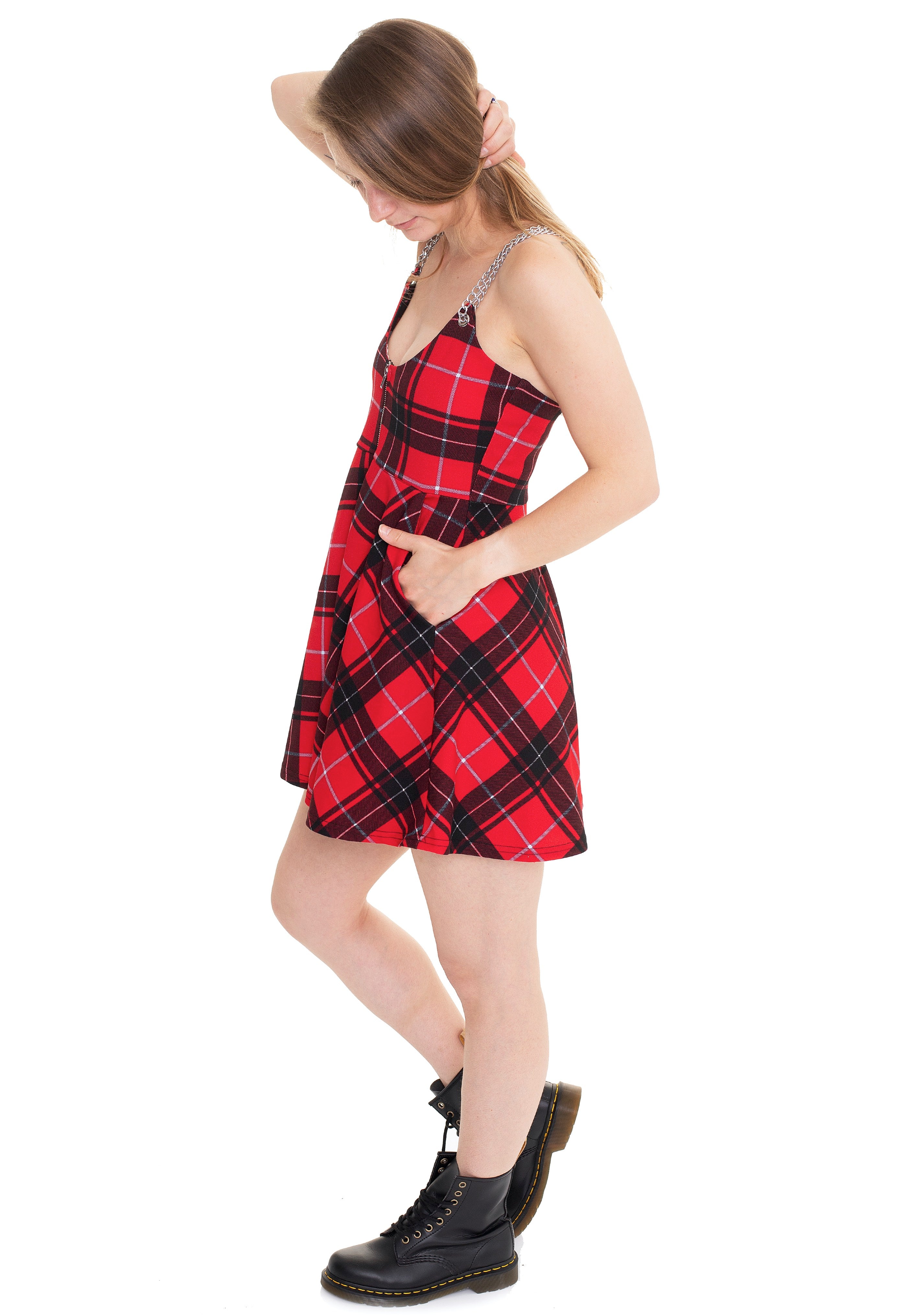 Jawbreaker - High Waisted With Chain Straps Red - Skirt | Women-Image