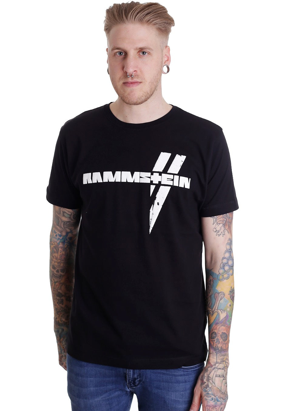 Rammstein - Weiße Balken - T-Shirt | Men-Image