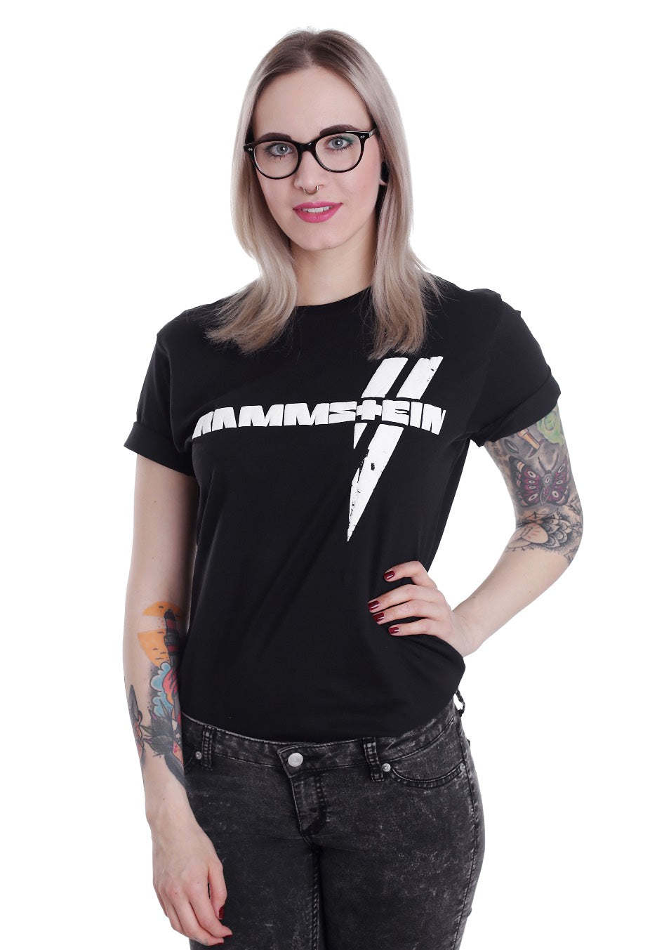 Rammstein - Weiße Balken - T-Shirt | Women-Image