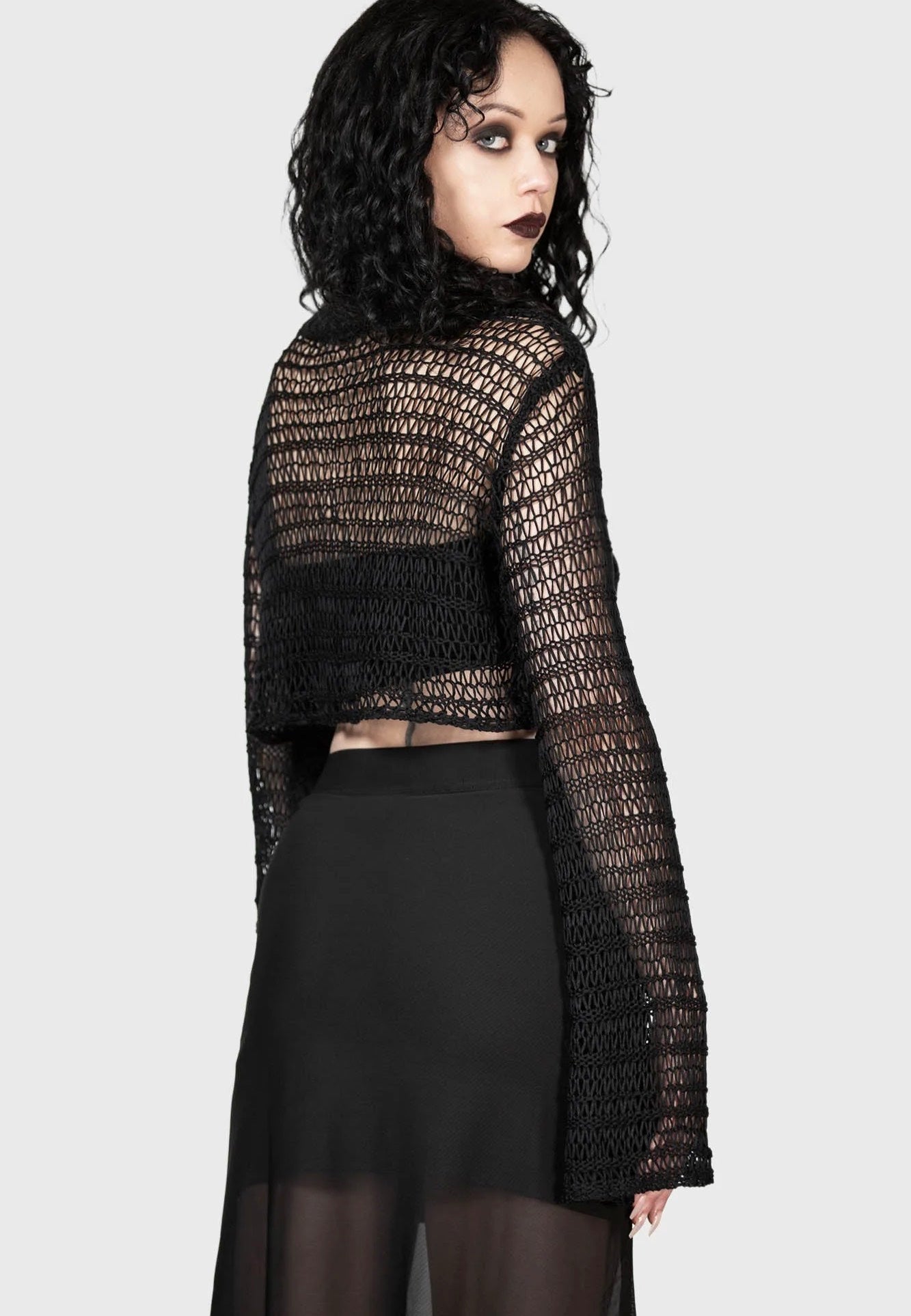 Killstar - Reacher Crop Black - Pullover | Women-Image