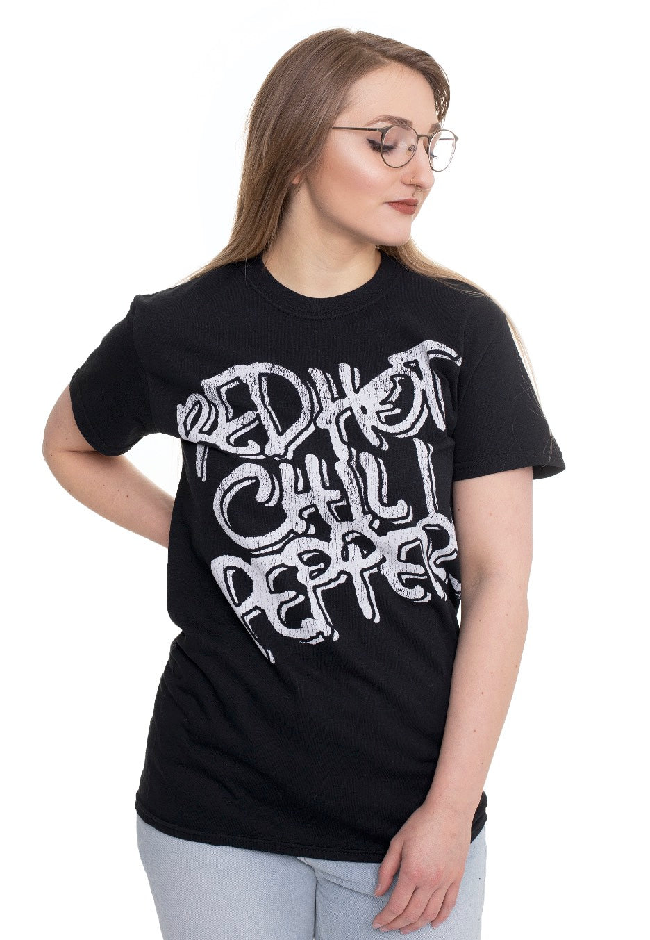 Red Hot Chili Peppers - Black & White Logo - T-Shirt | Women-Image