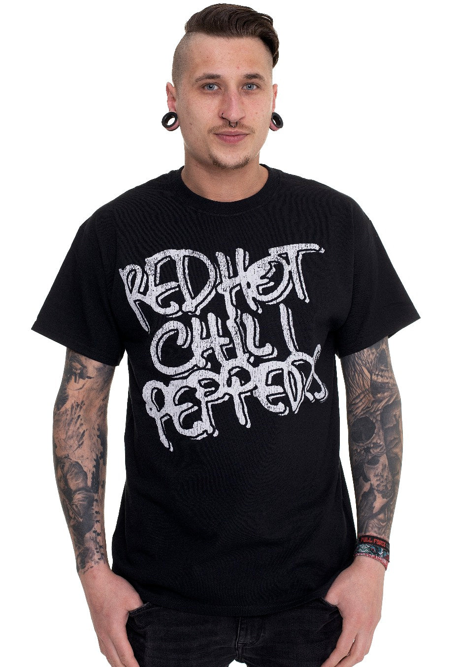 Red Hot Chili Peppers - Black & White Logo - T-Shirt | Men-Image