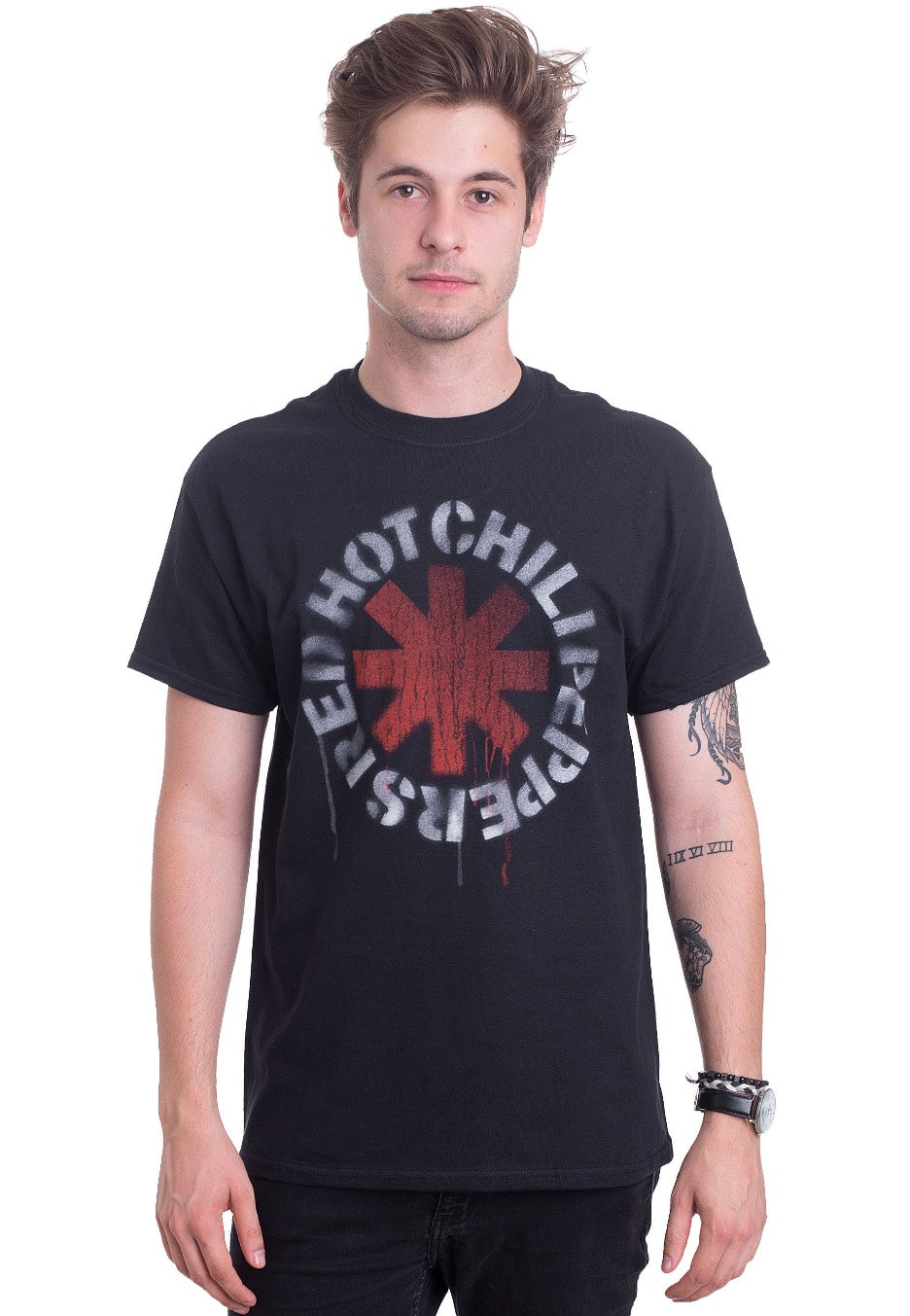 Red Hot Chili Peppers - Stencil - T-Shirt | Men-Image