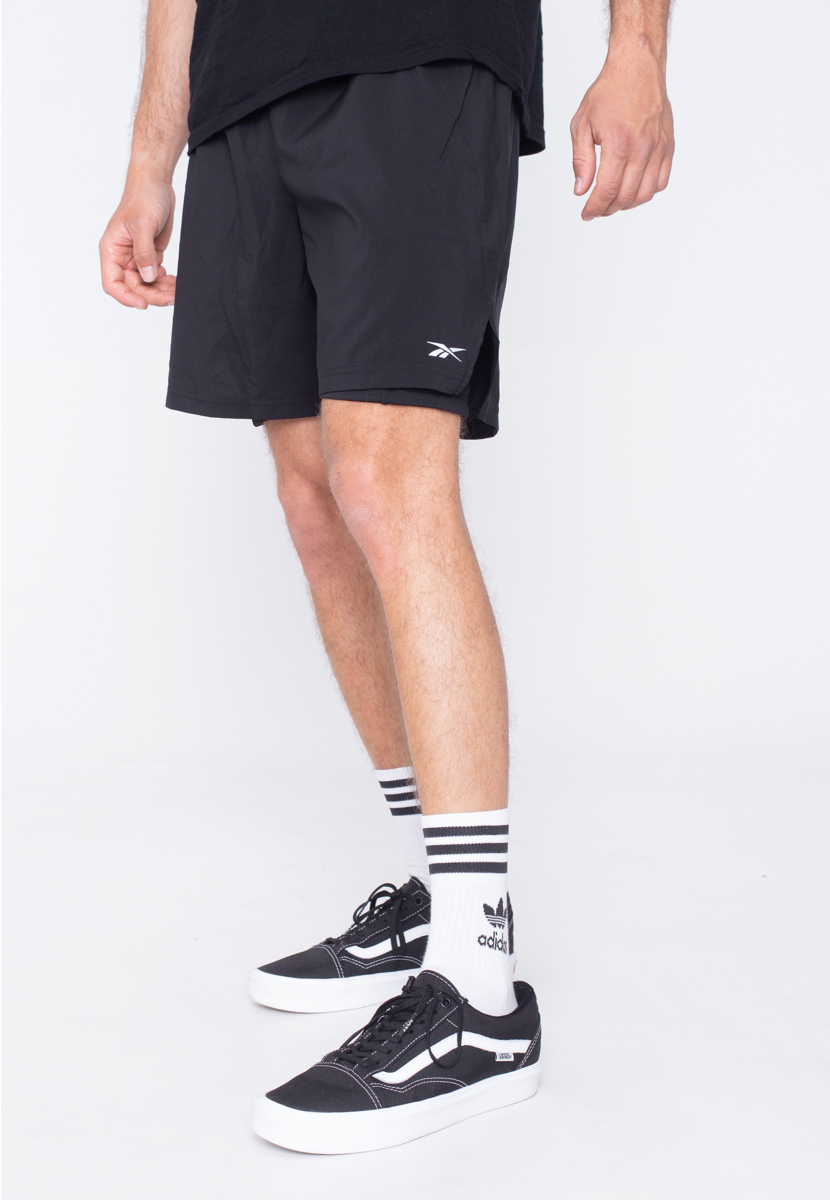 Reebok - Re 2/1 Running Essentials Speedwick Reecycled Black - Shorts | Men-Image